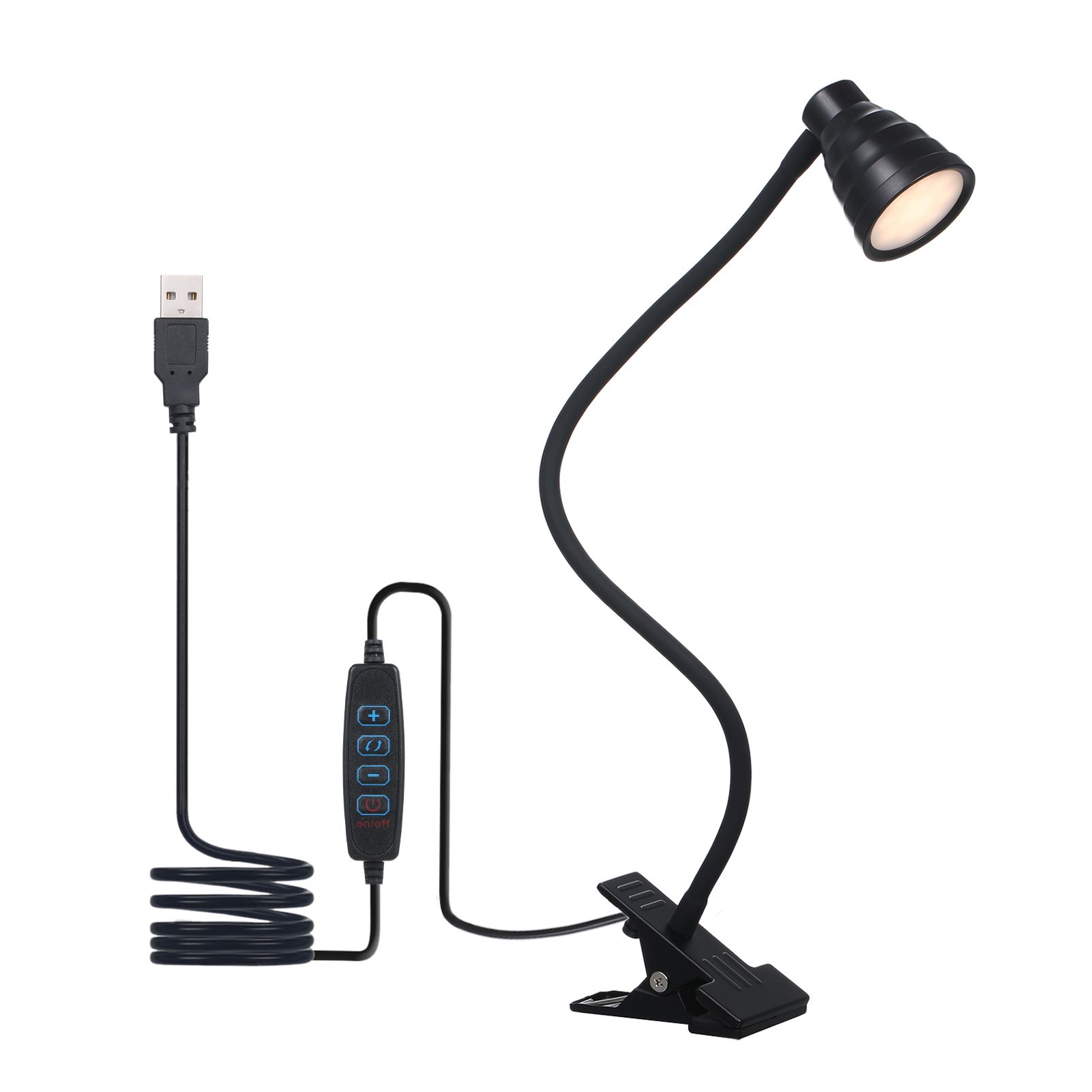 Tomshine 5W 24LEDs Table Desk Lamp Reading Beside Light Clamp CLip Lighting view 2