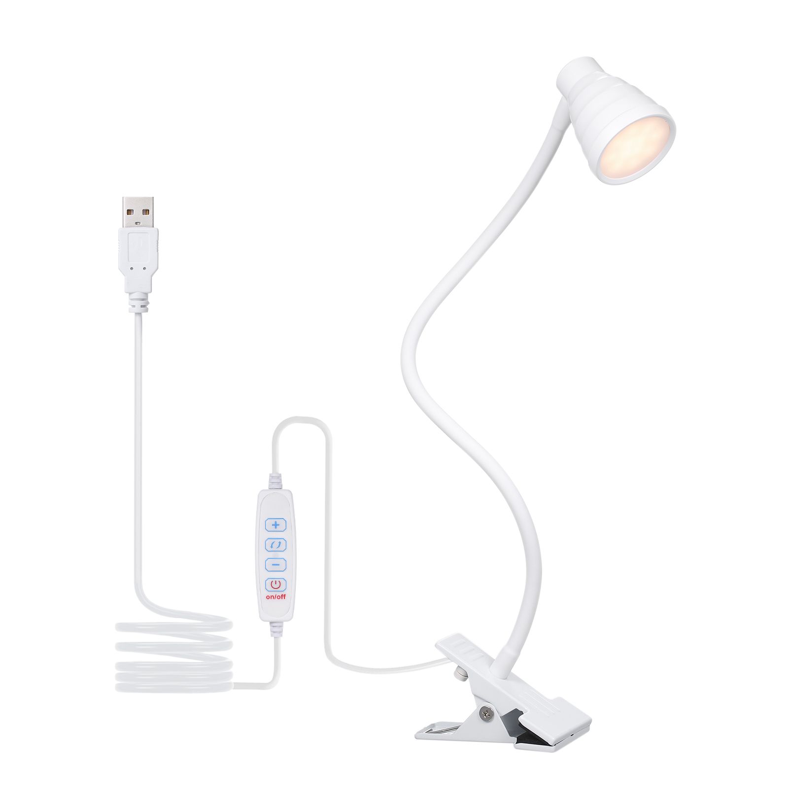 Tomshine 5W 24LEDs Table Desk Lamp Reading Beside Light Clamp CLip Lighting view 2