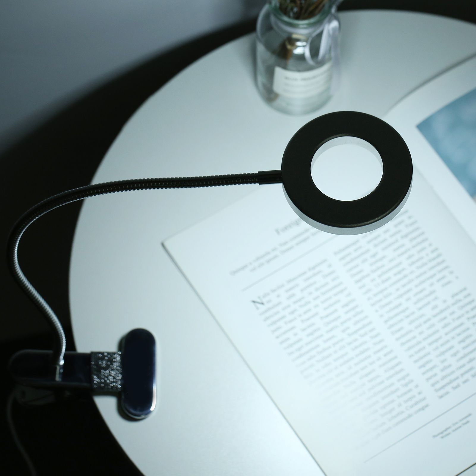 Tomshine Clip-on USB Table Lamp with 3 Color Modes & Adjustable 10 Brightness