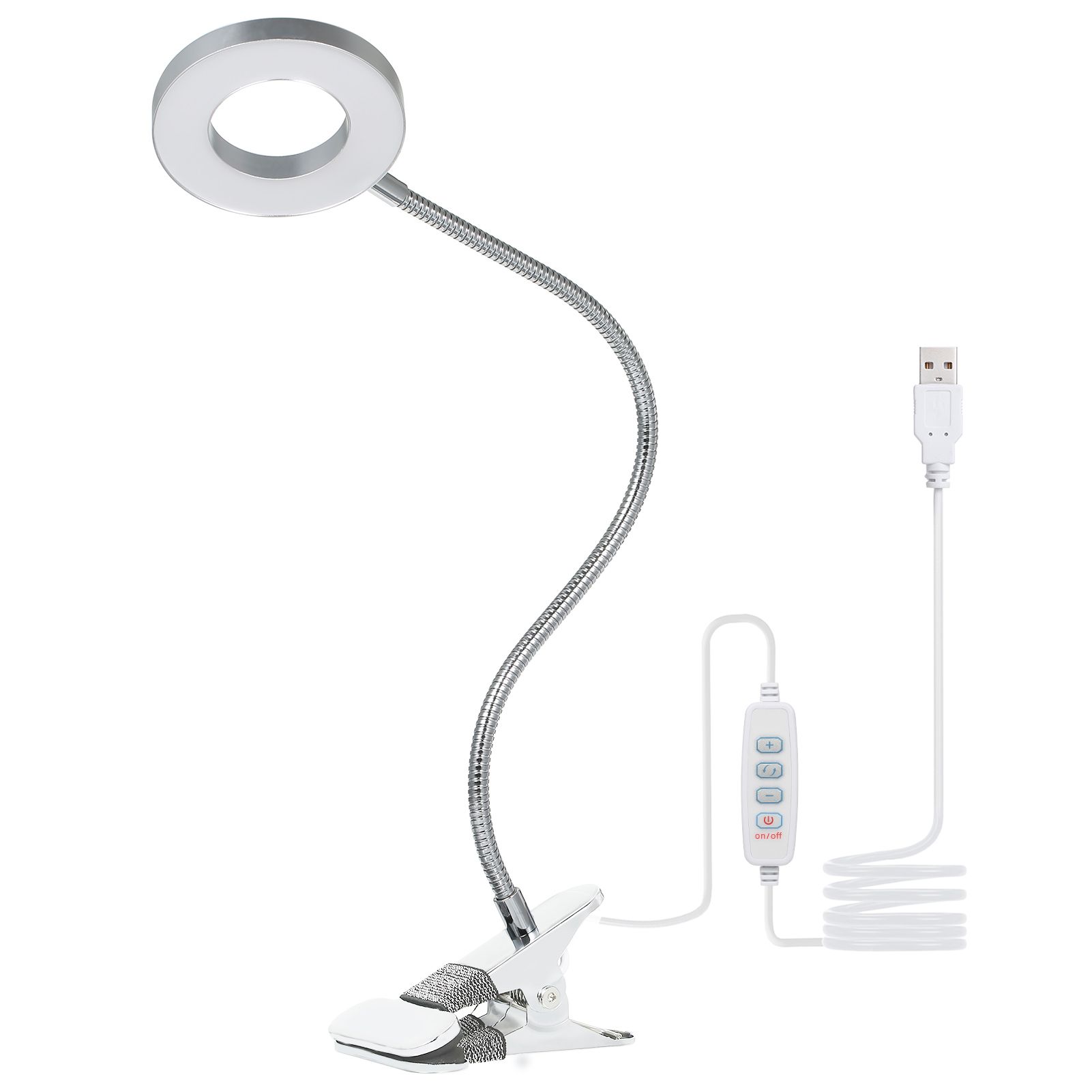 Tomshine Clip-on USB Table Lamp with 3 Color Modes & Adjustable 10 Brightness view 2