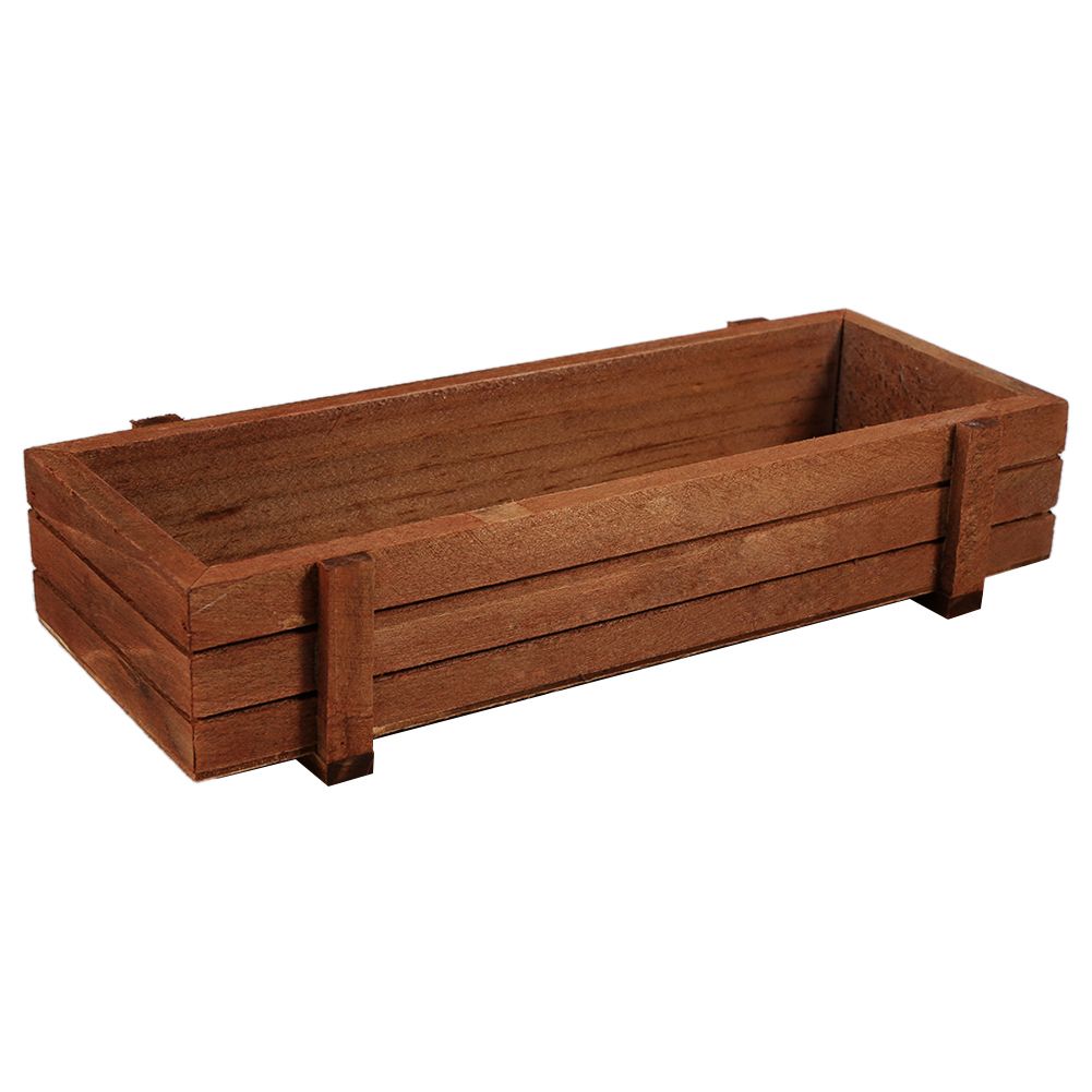 Indoor/Outdoor Wooden Herb Flower Succulent Planter Box Home Garden Rectangle view 2