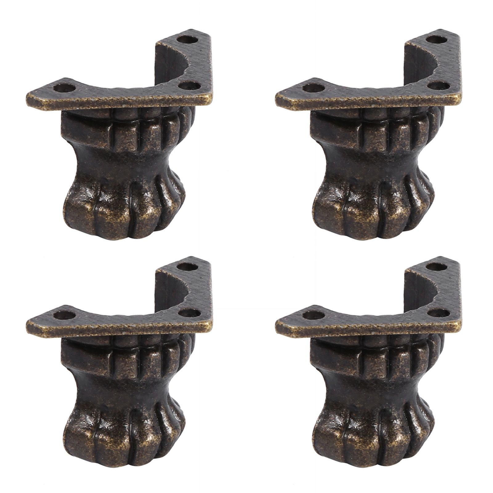 4pcs Antique Brass Jewelry Chest Wood Box Decorative Feet Leg Corner Protector view 3