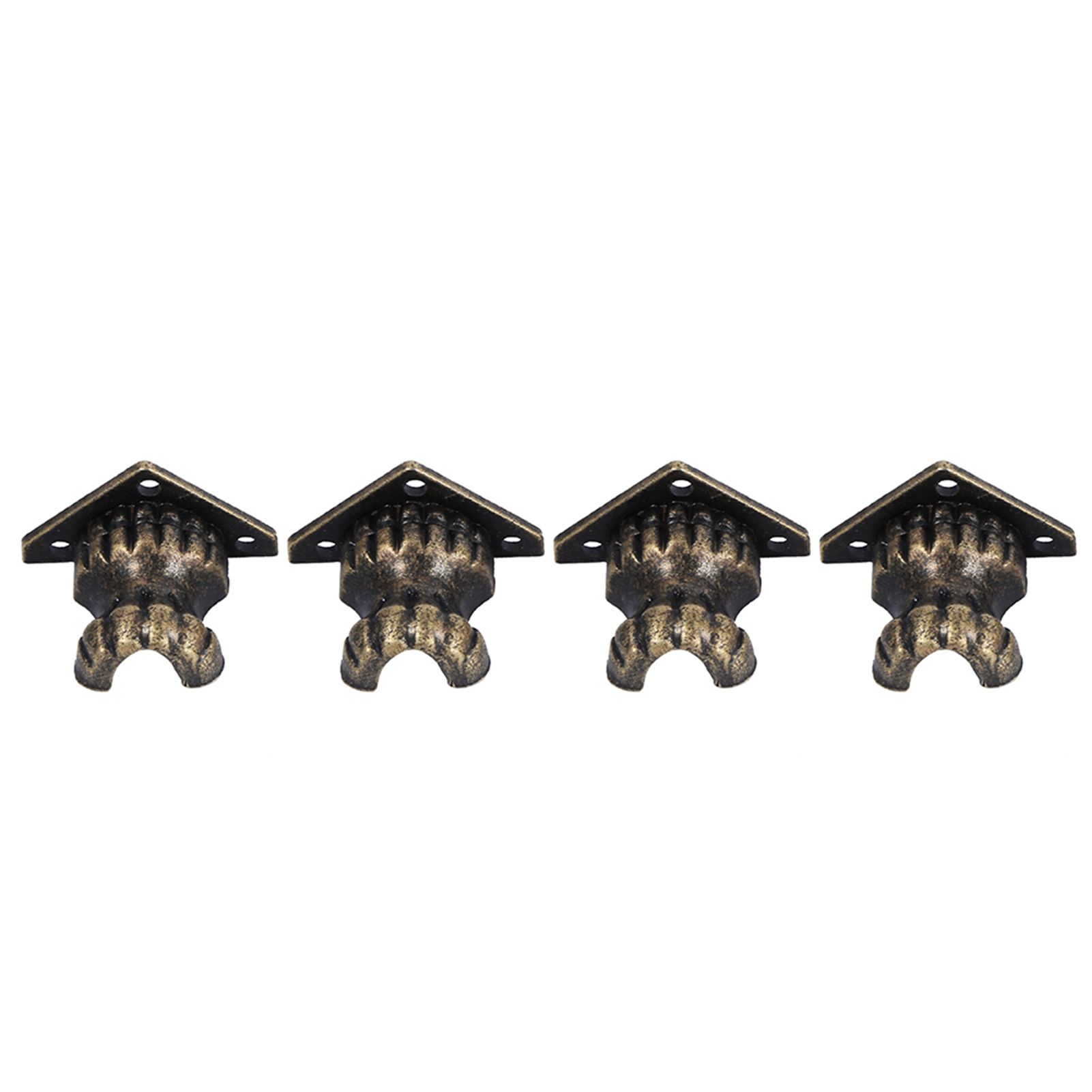 4pcs Antique Brass Jewelry Chest Wood Box Decorative Feet Leg Corner Protector view 9