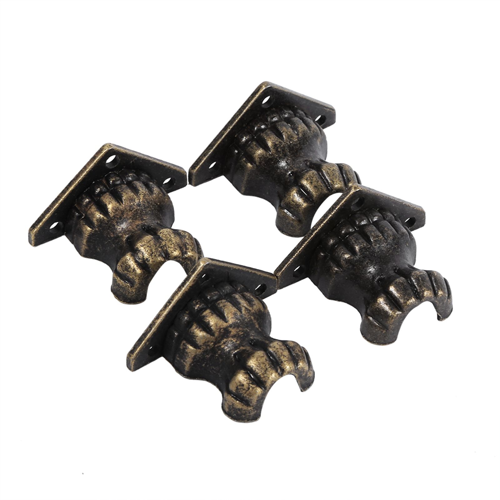 4pcs Antique Brass Jewelry Chest Wood Box Decorative Feet Leg Corner Protector view 10