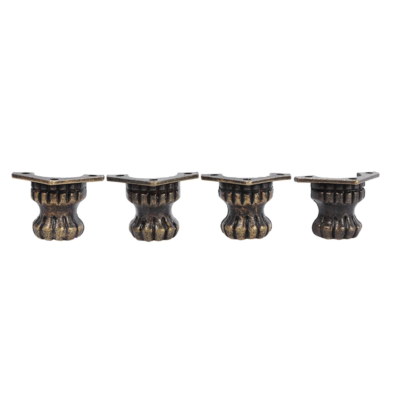 4pcs Antique Brass Jewelry Chest Wood Box Decorative Feet Leg Corner Protector view 11