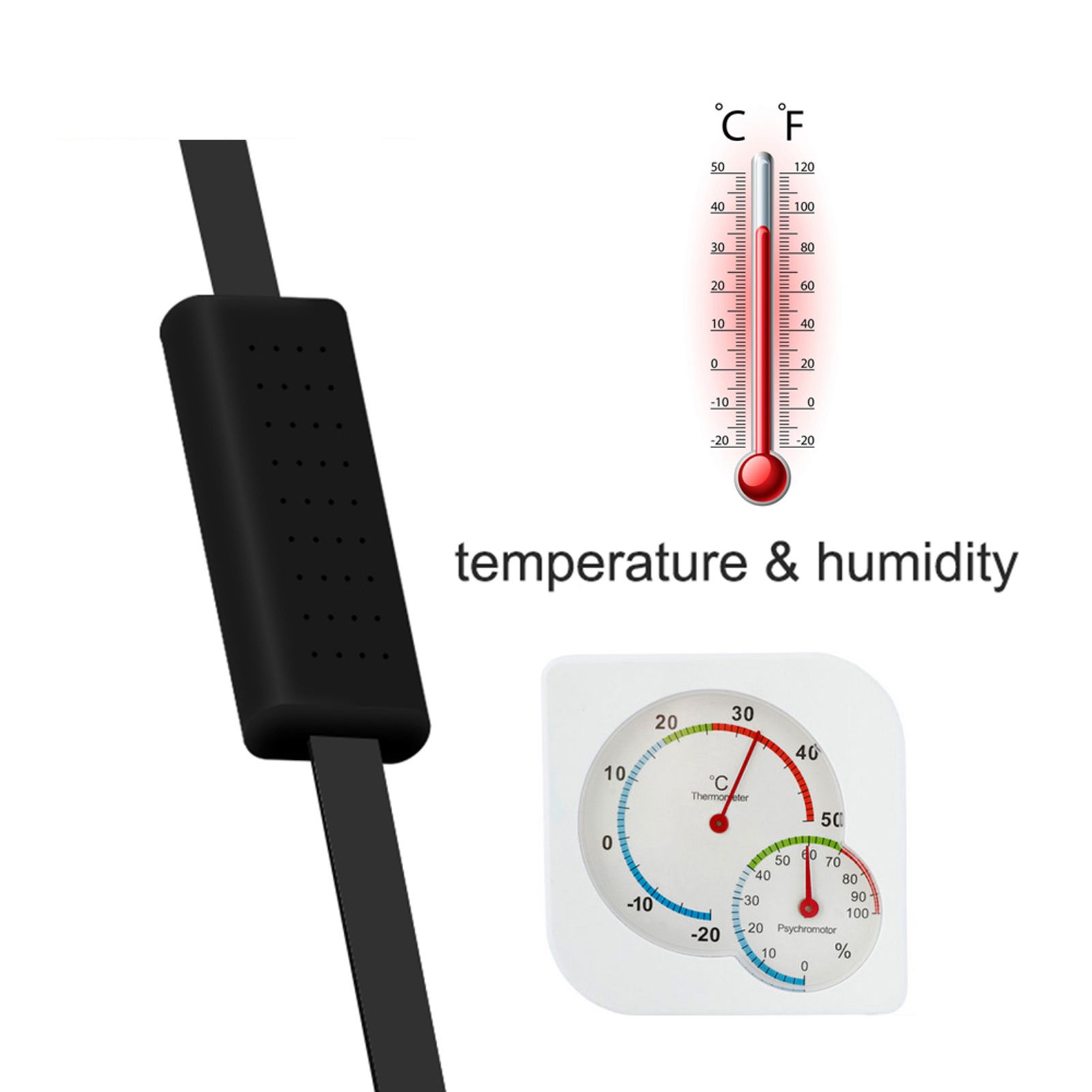 Broadlink Bestcon HTS2 USB Port Temp Humidity Sensor Detector Work With RM4 view 7
