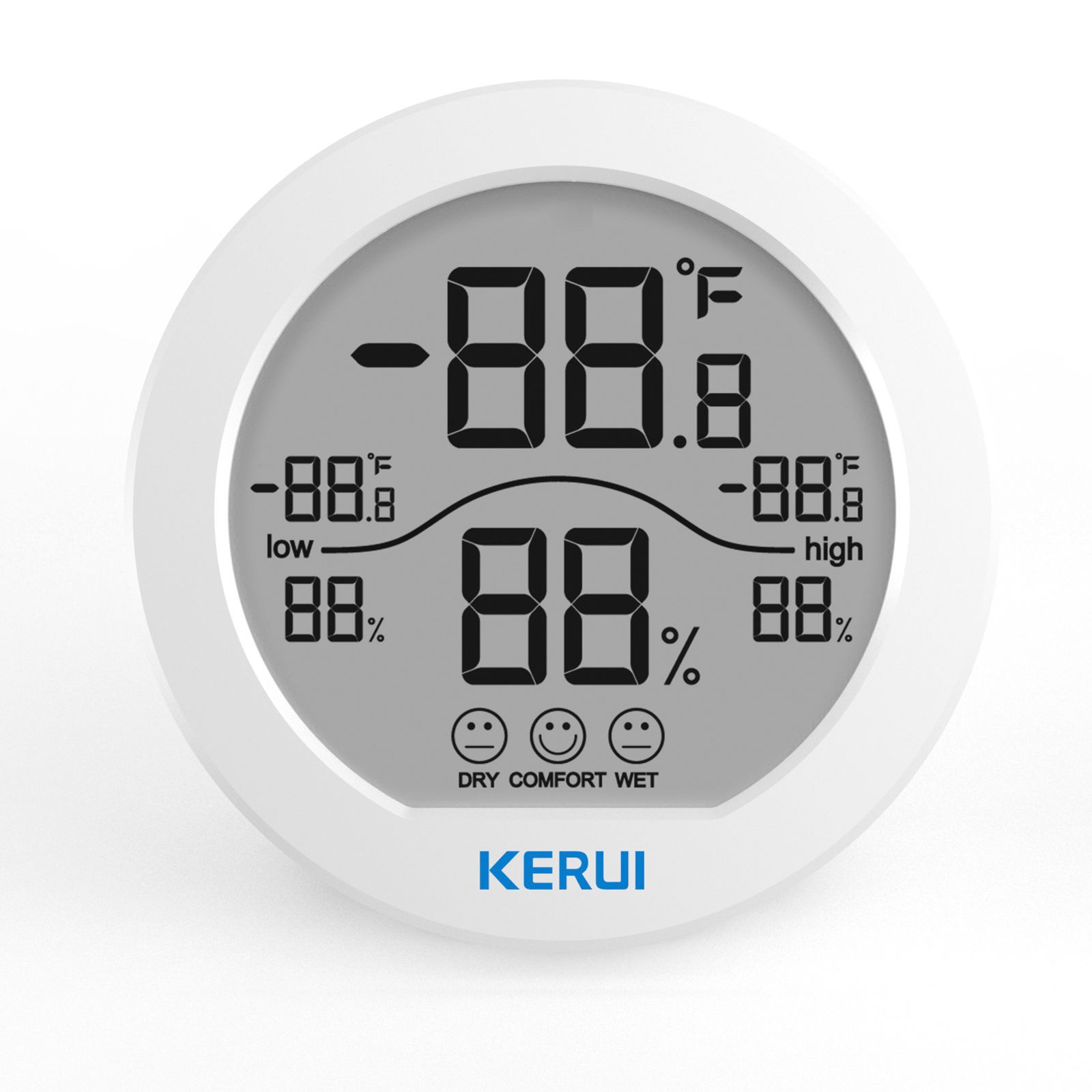 KERUI Indoor Temperature Humidity Sensor Room Temperature Humidity Detector view 3