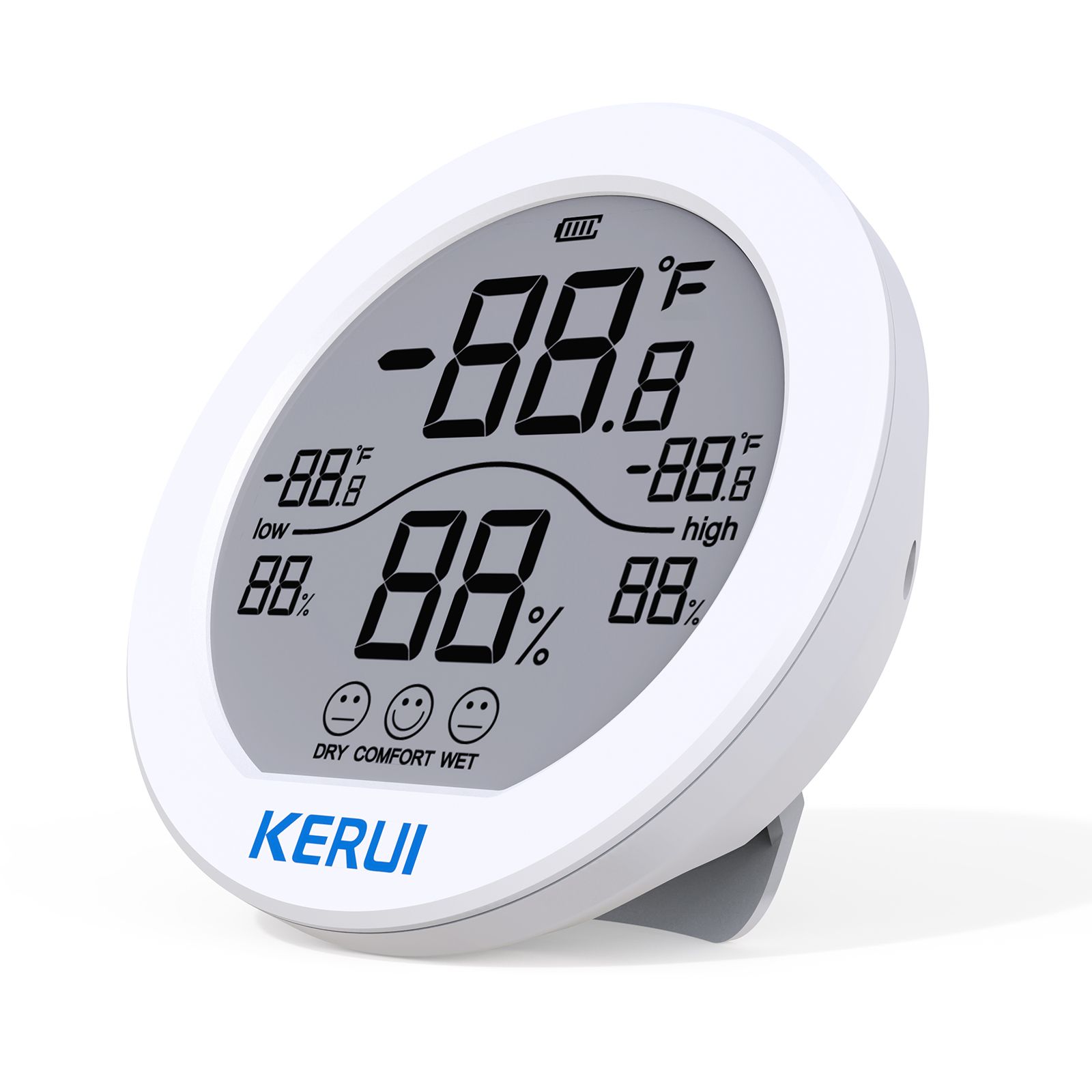 KERUI Indoor Temperature Humidity Sensor Room Temperature Humidity Detector view 4