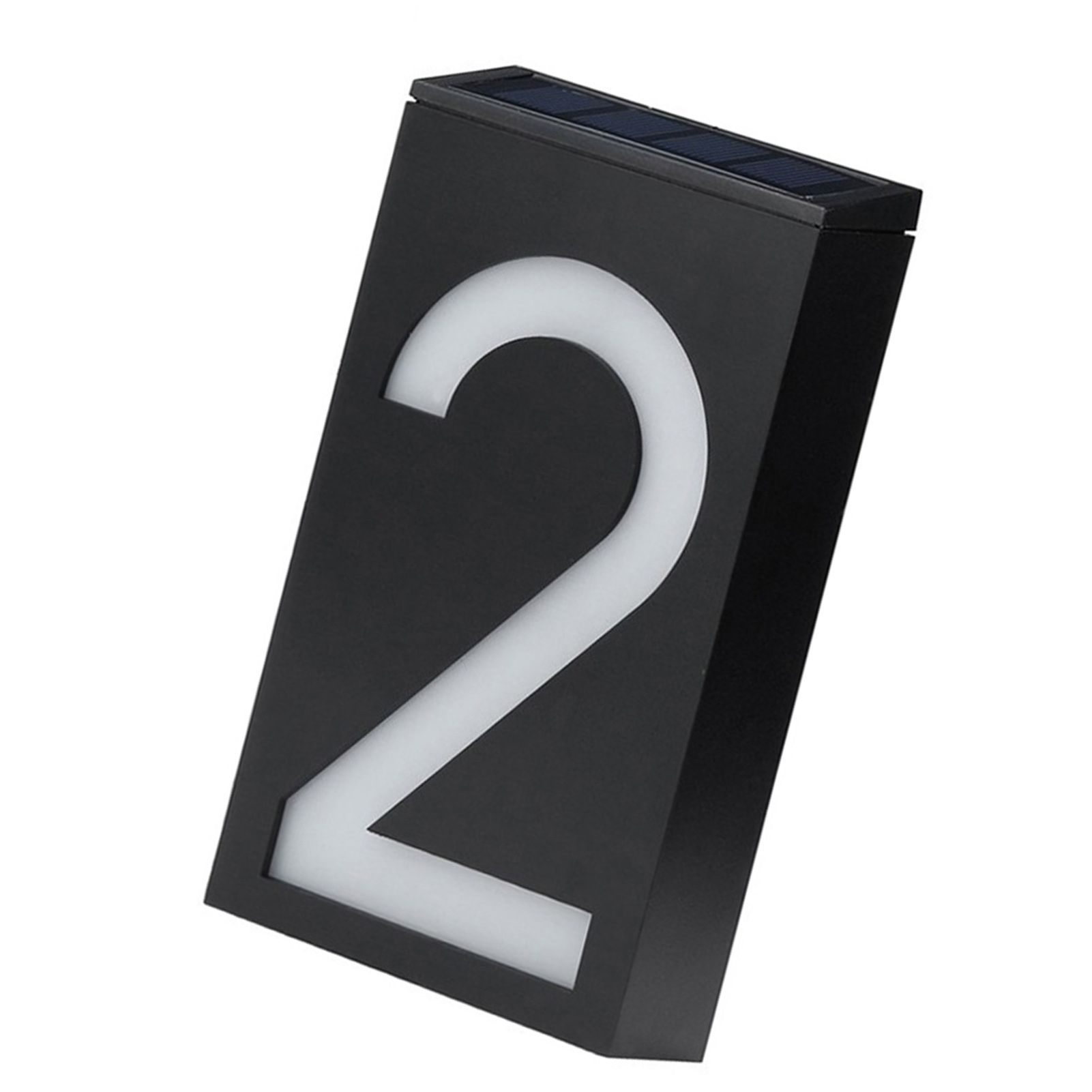 Solar House Number Light LED Illuminated Address Plaque for Houses Address — image 1