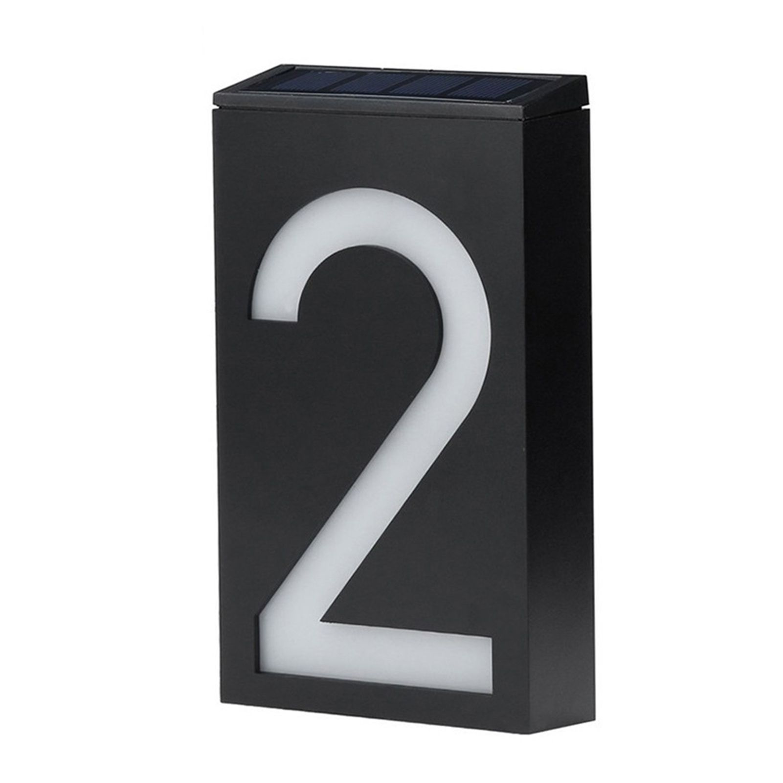 Solar House Number Light LED Illuminated Address Plaque for Houses Address view 2