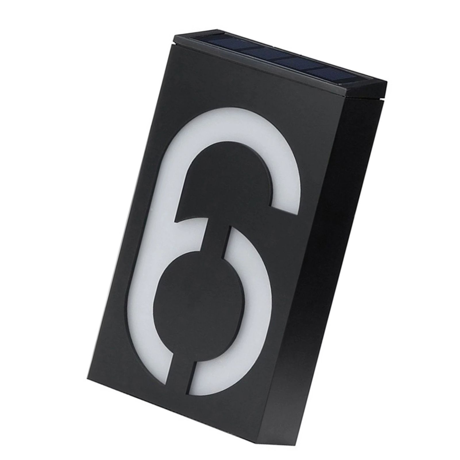 Solar House Number Solar Powered 1200mAh Rechargeable LED Illuminated Address — image 1