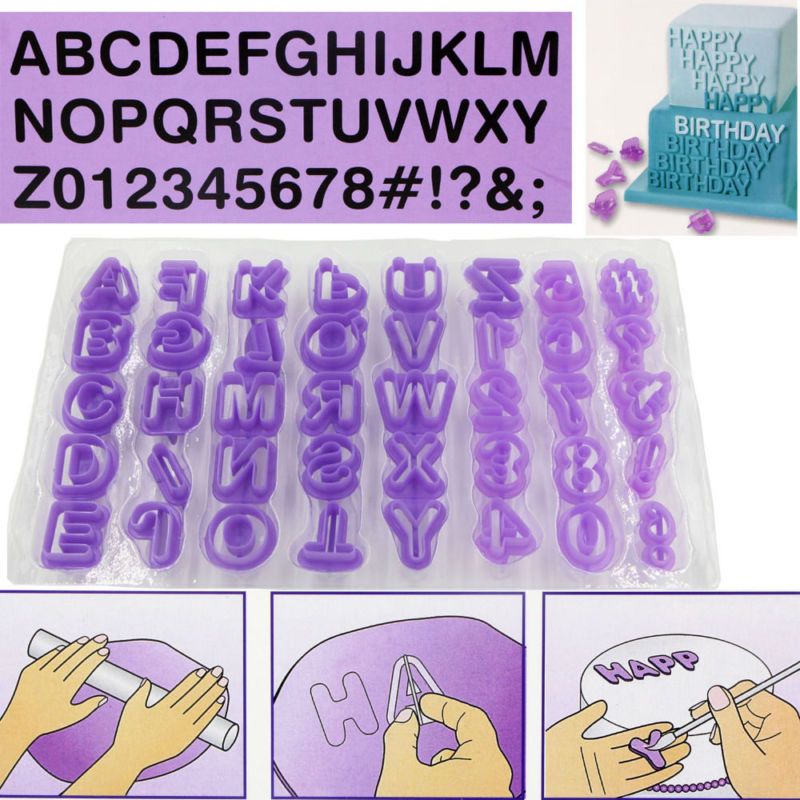 Letter and Number Fondant Cutter Set Cookie Fondants Cake Mould Letters Cutter view 2