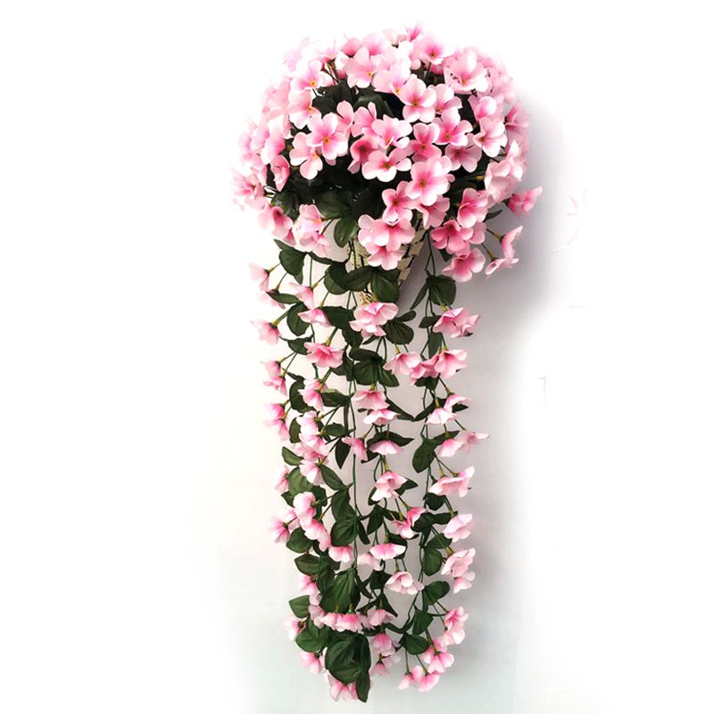 Simulation Flower Wisteria Hanging Basket Simulation Violet Wall Hanging view 2