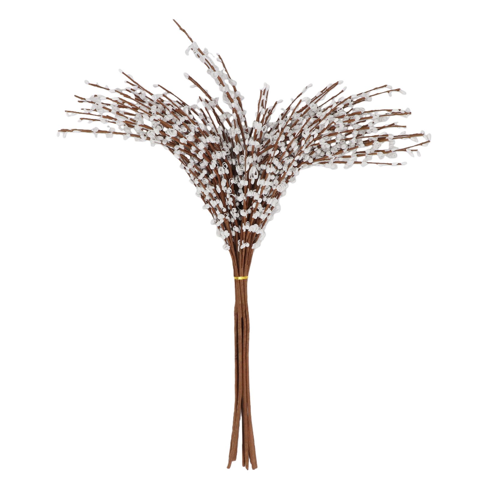 10Pcs Artificial Flower High Branch White Berries Floral Decoration for Yard view 2
