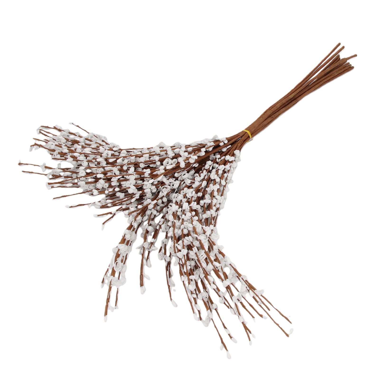 10Pcs Artificial Flower High Branch White Berries Floral Decoration for Yard view 4
