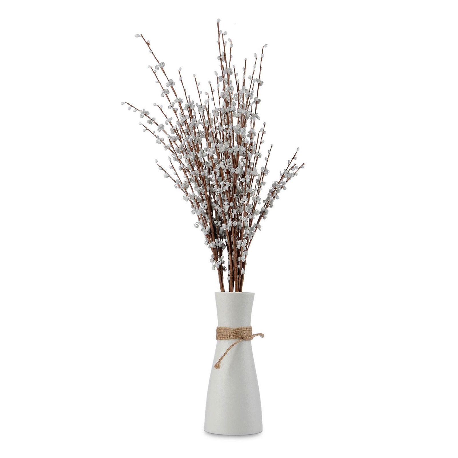 10Pcs Artificial Flower High Branch White Berries Floral Decoration for Yard view 10