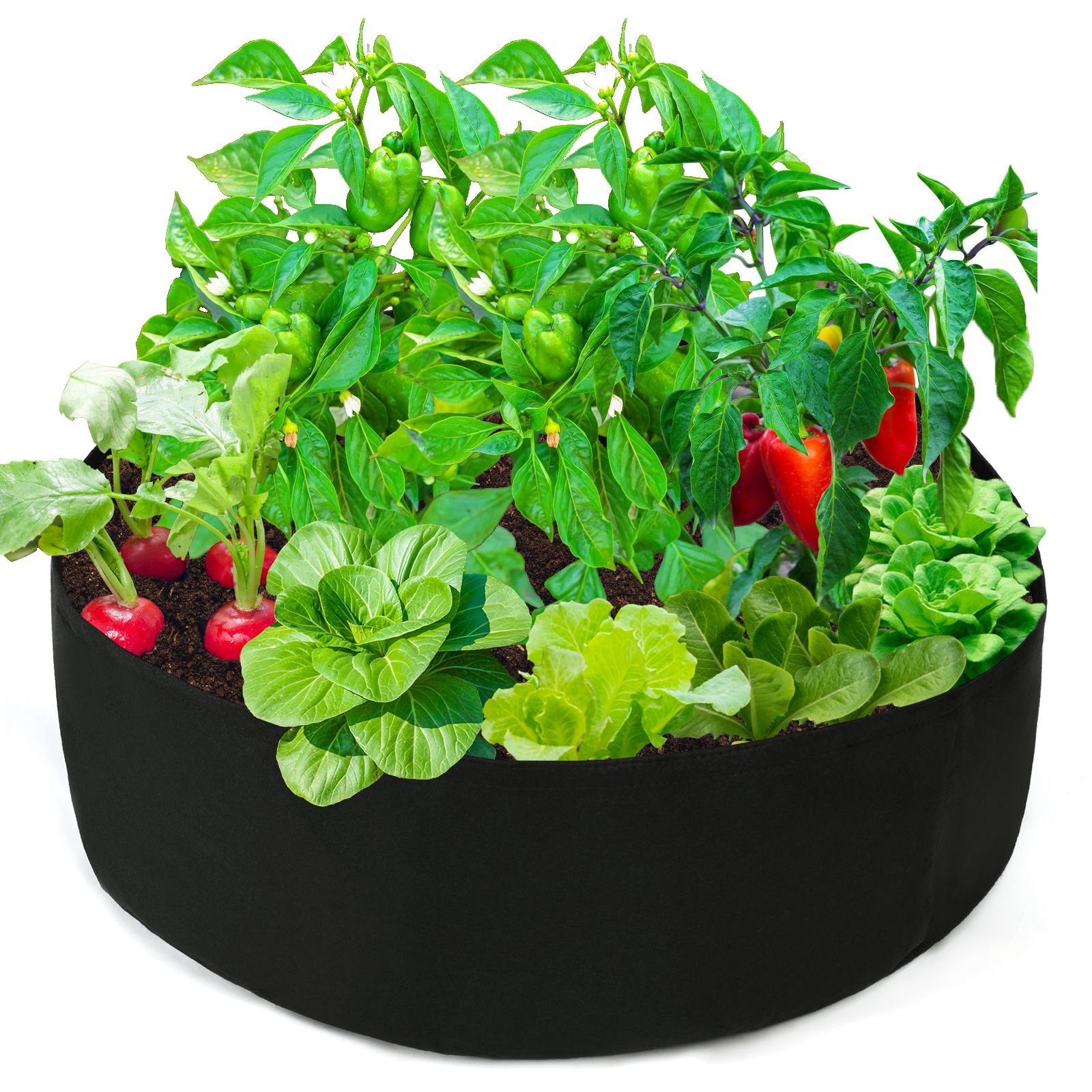 Plant Bag Portable Garden Planting Bag Felt Vegetable Flower Plant Grow Bags view 2