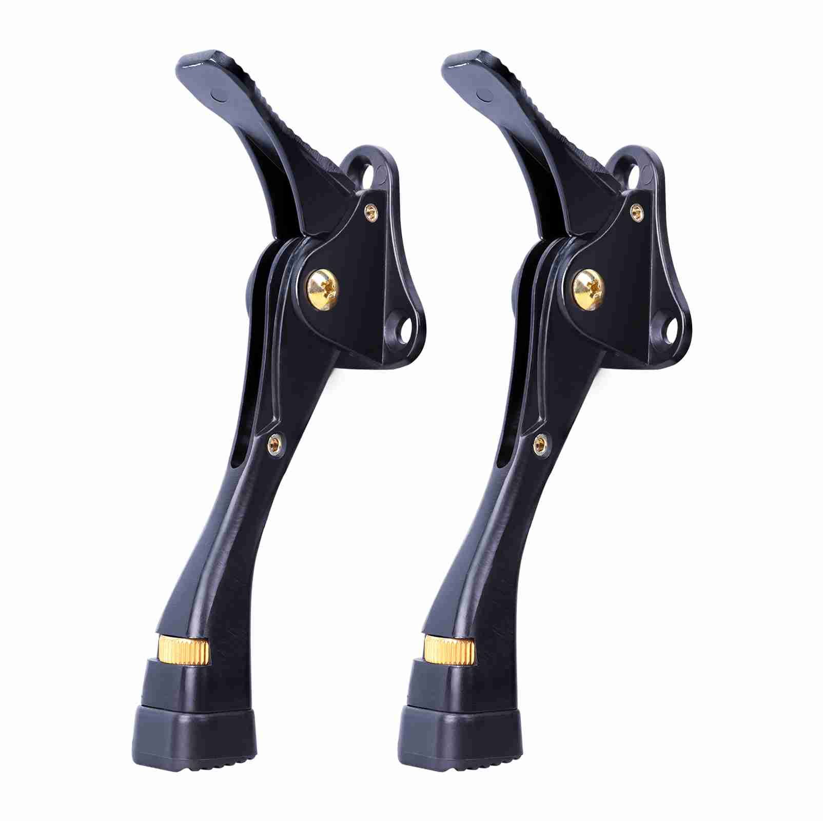 2PCS Kickdown Door Stopper Aluminum Alloy Height Adjustable One Touch Metal