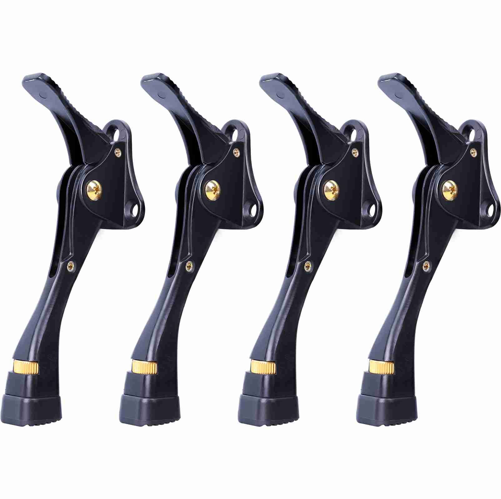 4PCS Door Stoppers Adjustable Height and Rubber Tip Heavy Duty Kick Down Door