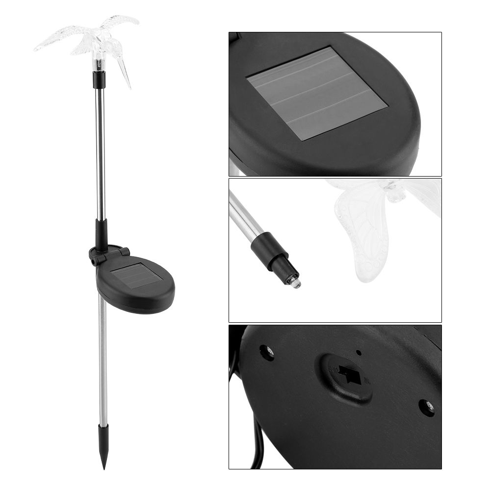 3PCS Colorful Solar Powered Lawn Light Outdoor Butterfly/Bird/Dragonfly Garden view 10