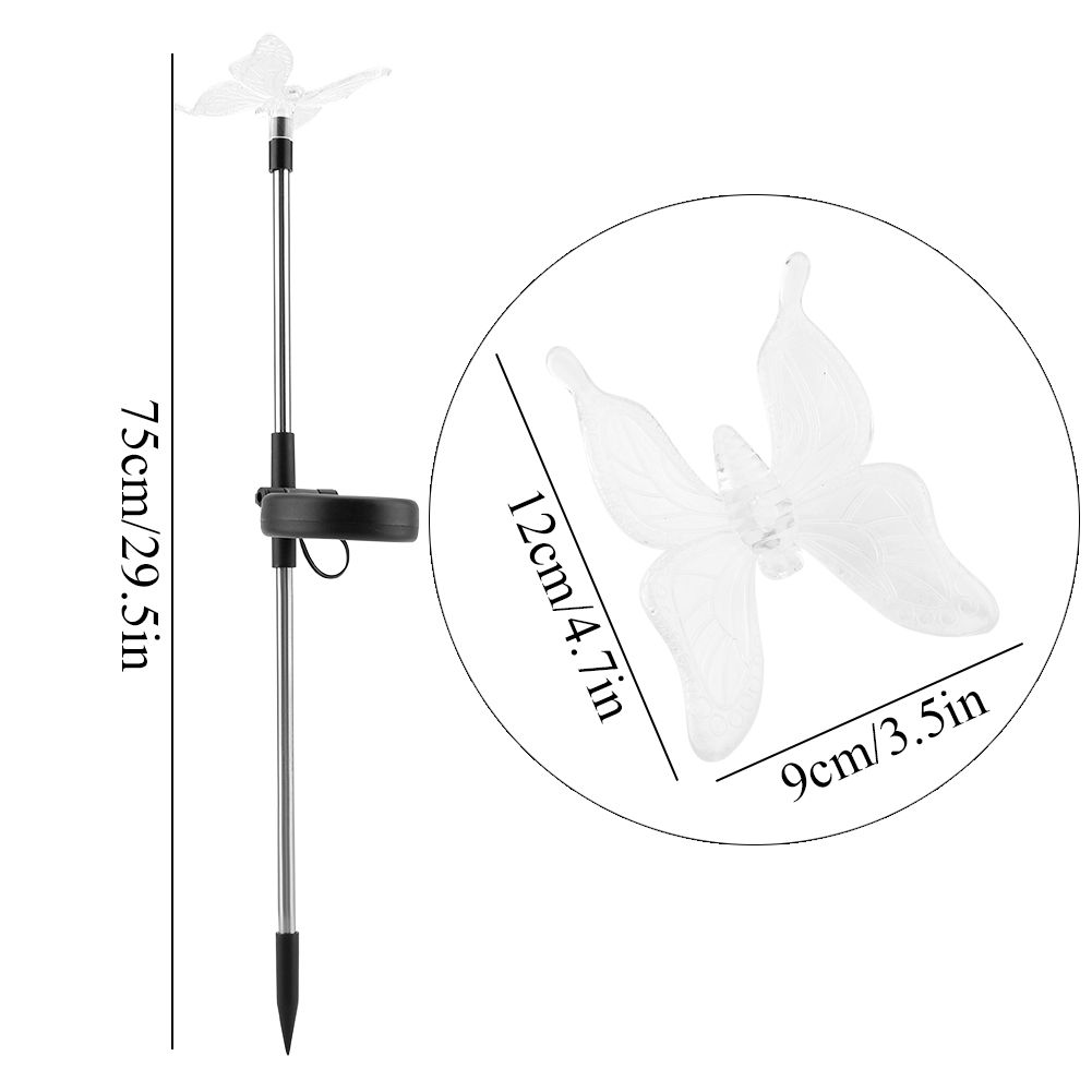 3PCS Colorful Solar Powered Lawn Light Outdoor Butterfly/Bird/Dragonfly Garden view 11