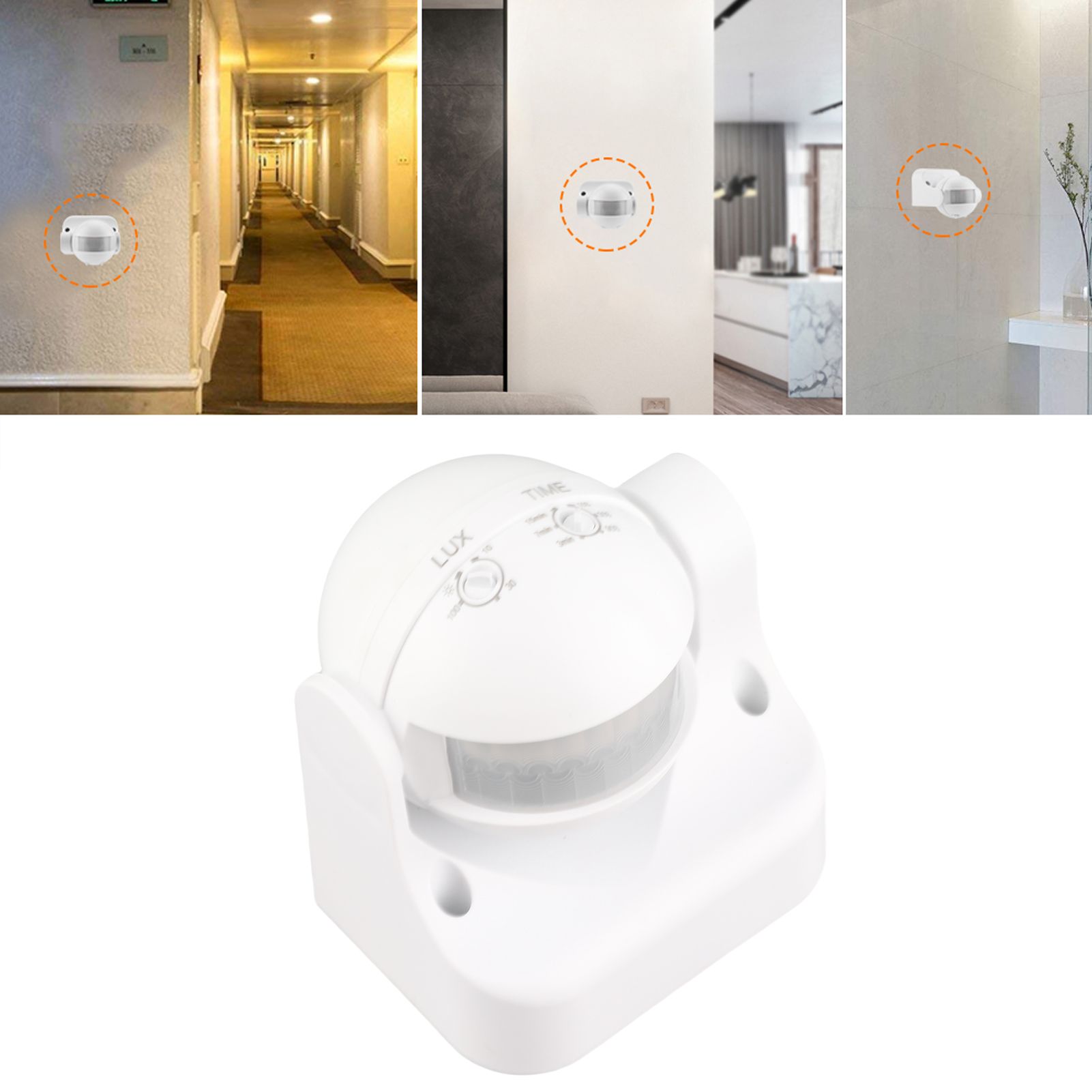 AC110-240V 10A Angle Adjustable Automatic Infrared Sensor Human Body Induction view 11