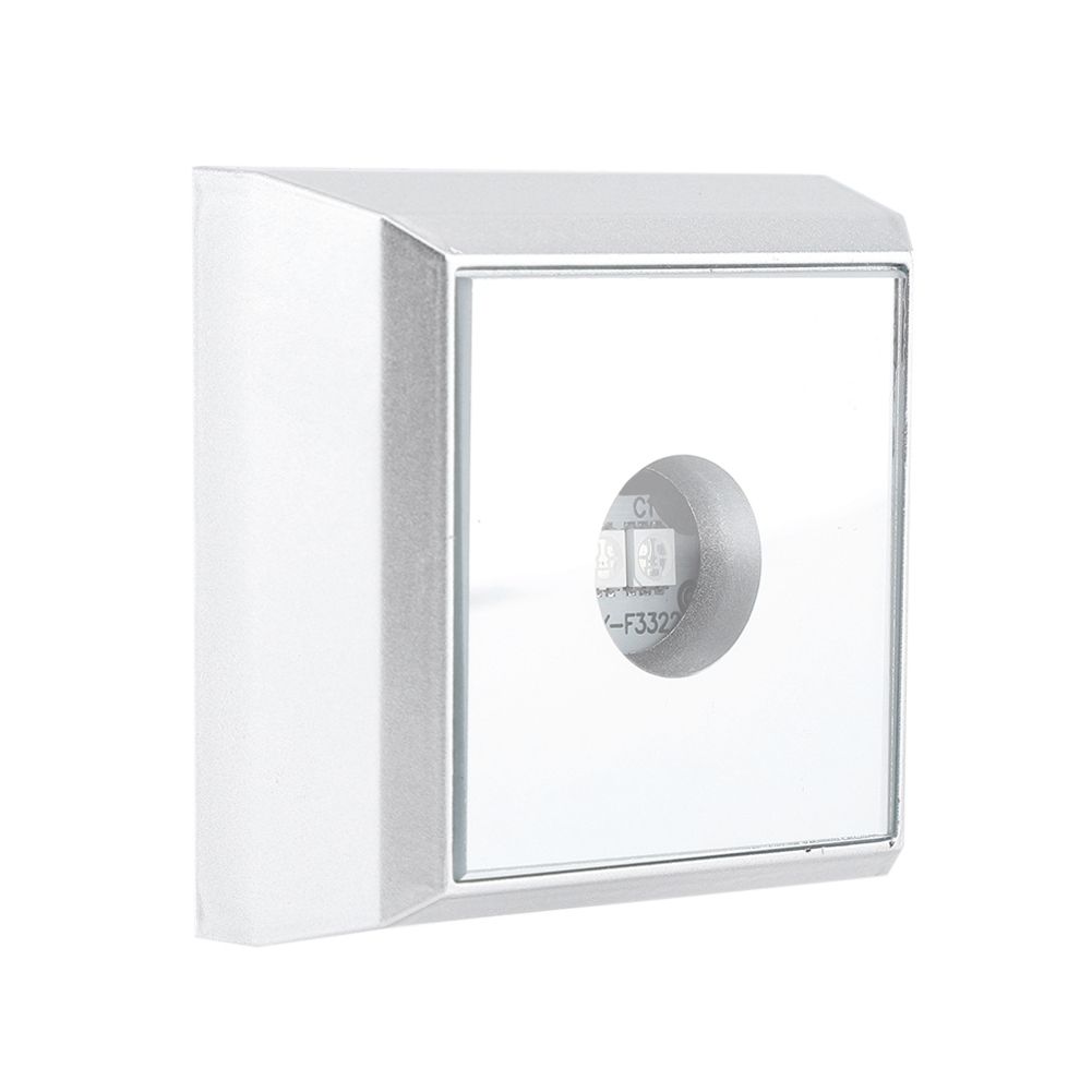 Square LED Lamp Base Stand Holder for Crystal Acrylic Statue Display Silver view 6