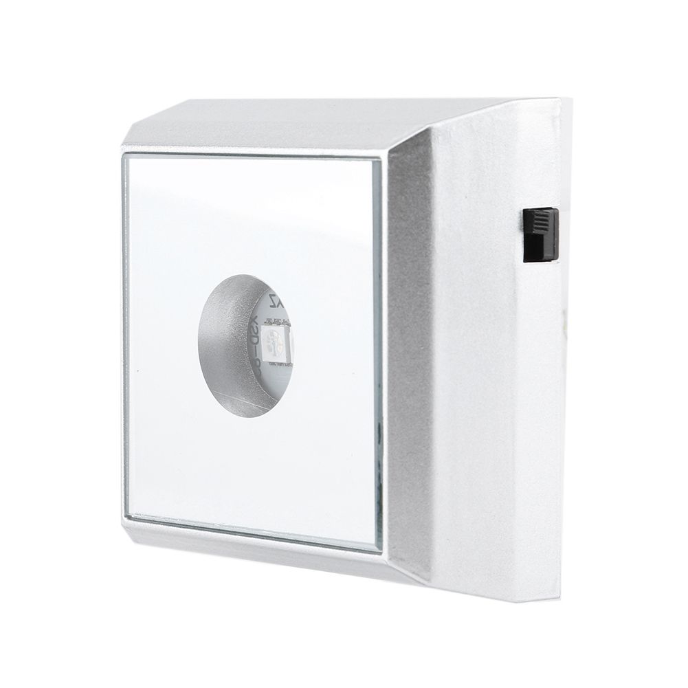 Square LED Lamp Base Stand Holder for Crystal Acrylic Statue Display Silver view 8