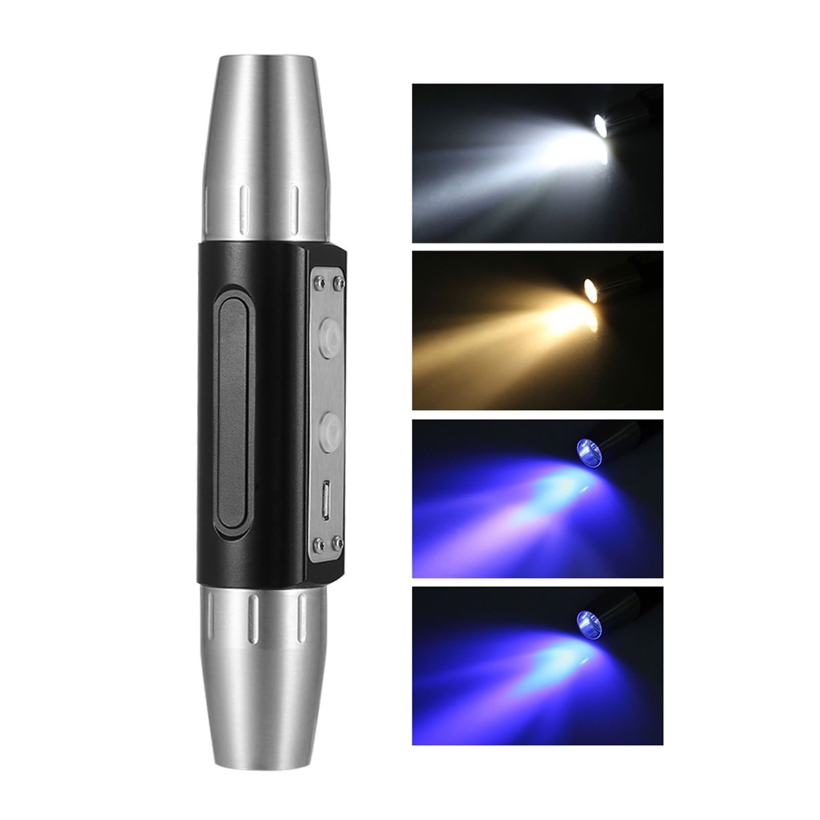 DX4 USB Rechargeable 4 Lights Expert Jade Flashlight Bright Torch for Jewelry view 6