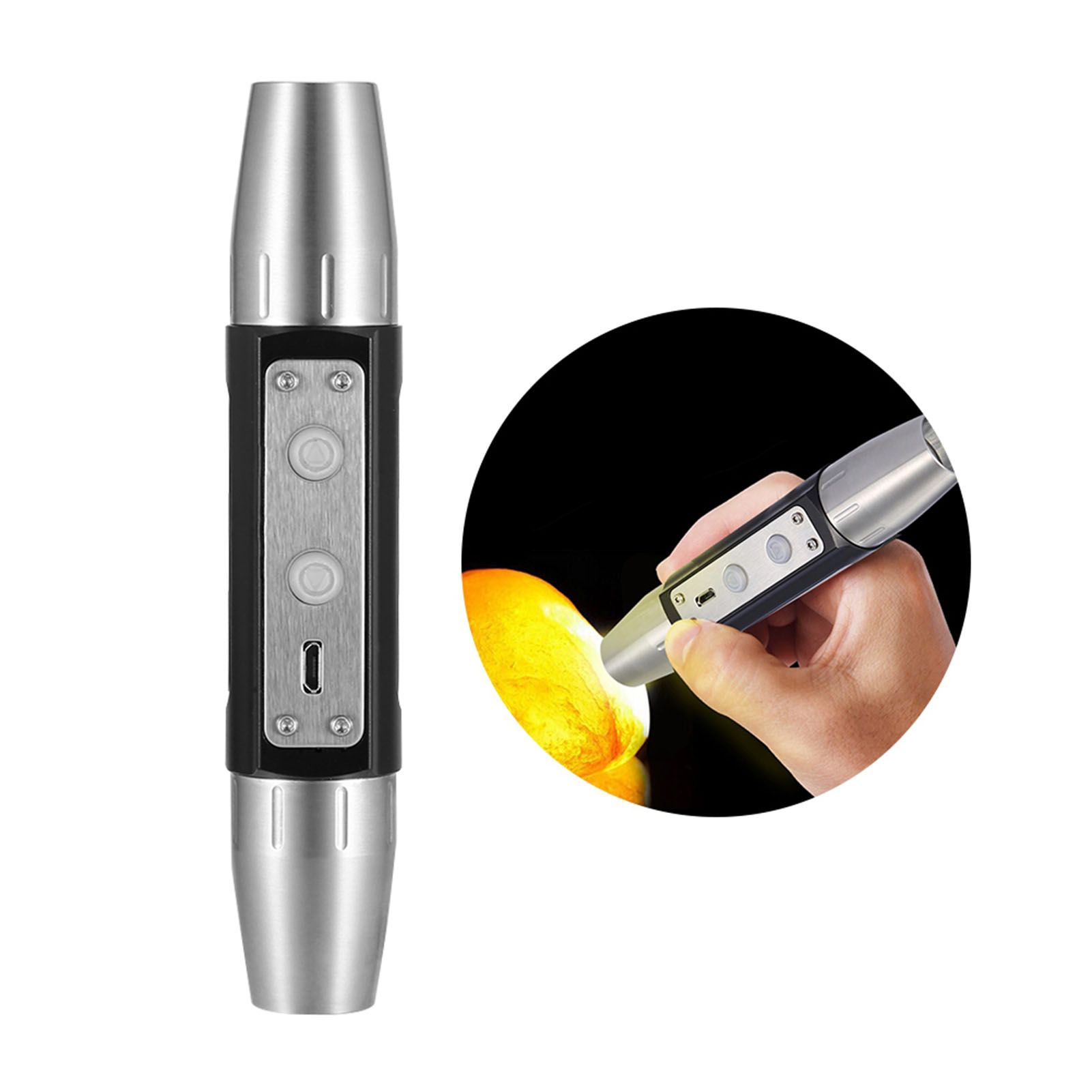 DX4 USB Rechargeable 4 Lights Expert Jade Flashlight Bright Torch for Jewelry view 7