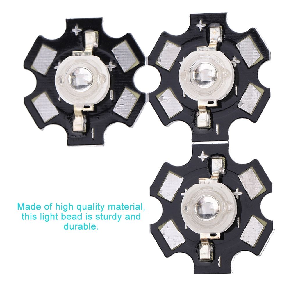 3W High Power LED Lamp Beads Emitter Diode Chips for DIY Lighting Fixtures Blue view 9