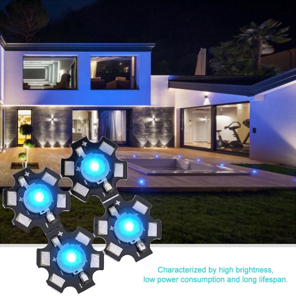 3W High Power LED Lamp Beads Emitter Diode Chips for DIY Lighting Fixtures Blue view 12