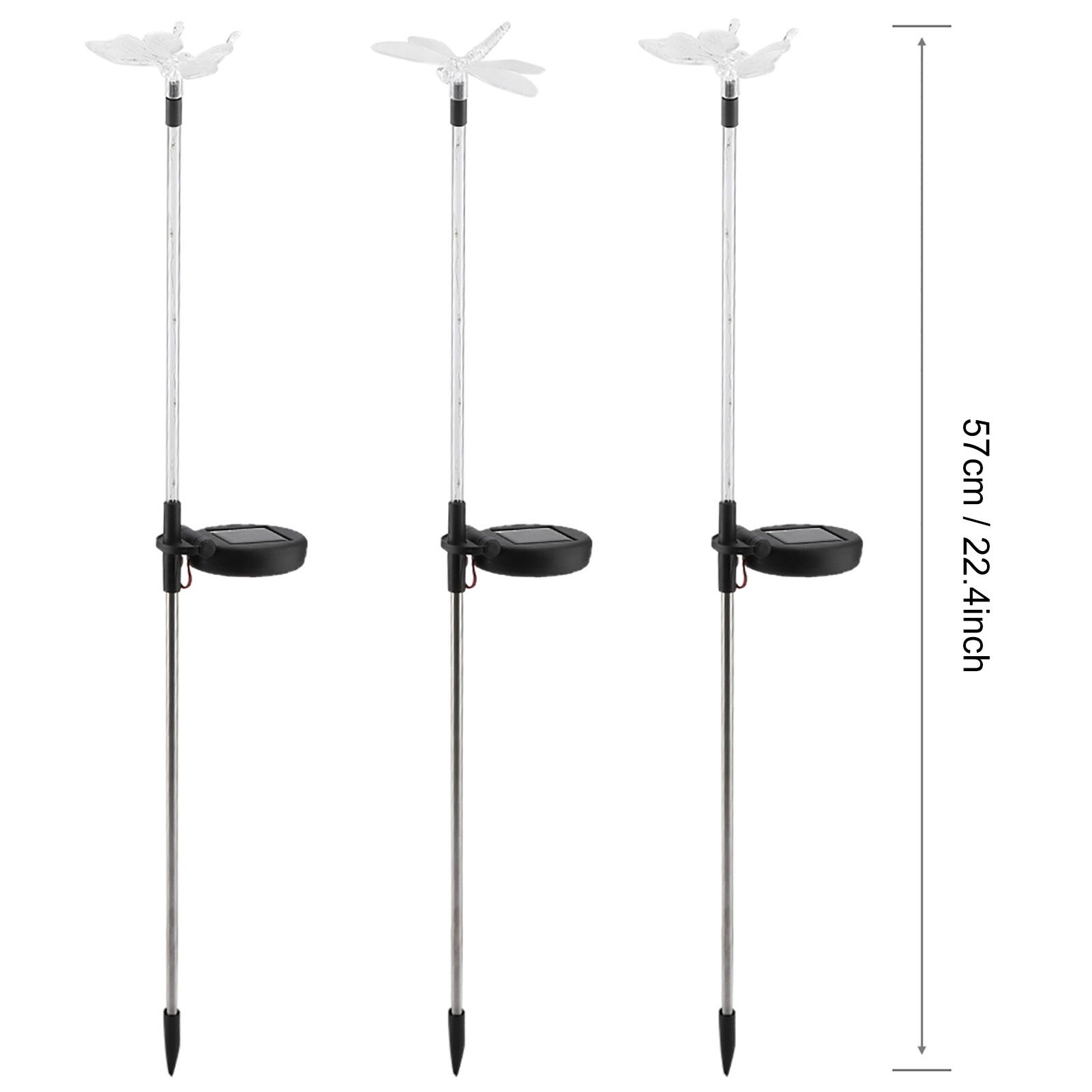 3pcs Solar Powered LED Colorful Outdoor Waterproof Stake Light for Lawn Garden view 11