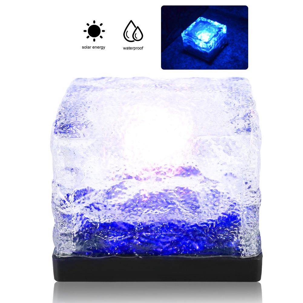 Waterproof Solar Powered LED Light Buried Ice Brick Lamp for Outdoor Yard view 3