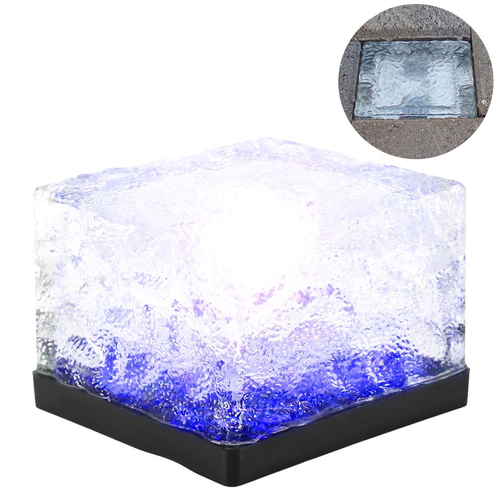 Waterproof Solar Powered LED Light Buried Ice Brick Lamp for Outdoor Yard view 5