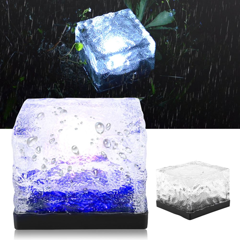 Waterproof Solar Powered LED Light Buried Ice Brick Lamp for Outdoor Yard view 6