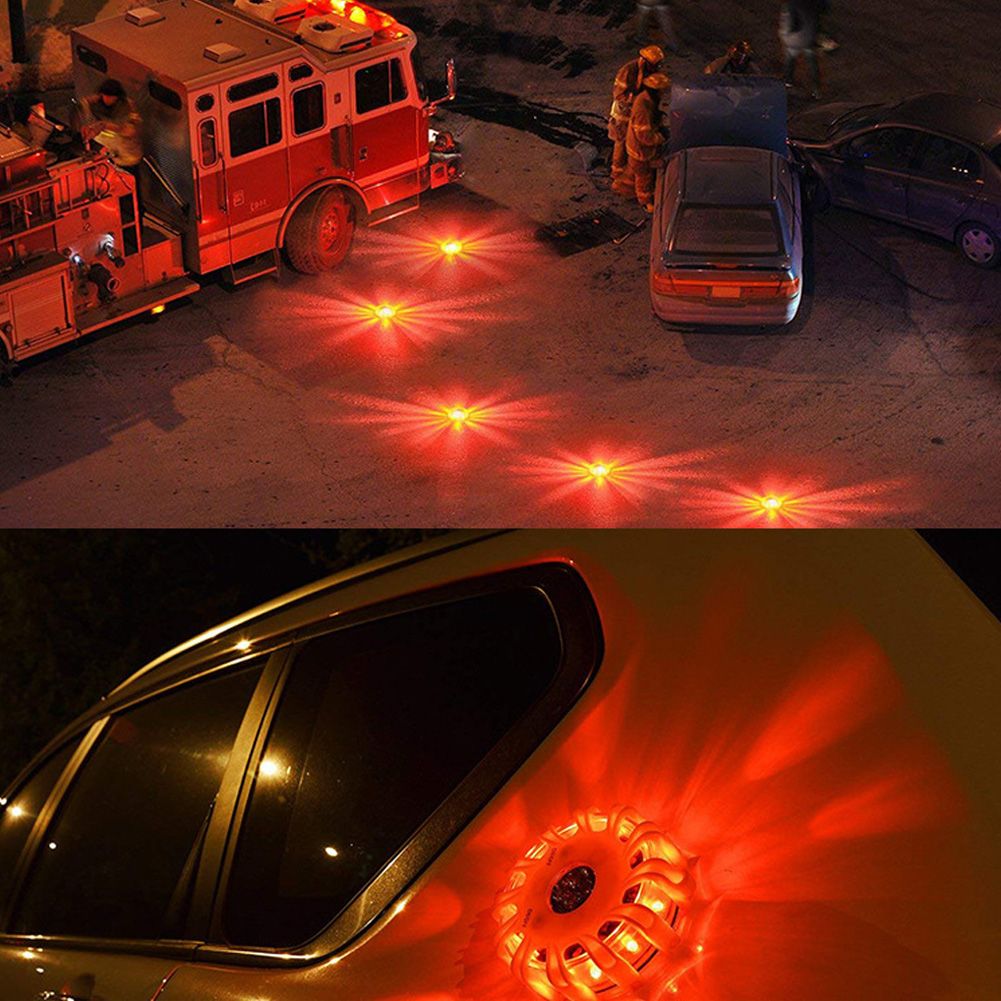 12LED Blue 3LED White Flashing Warning Night Light Roadside Emergency Safety — image 1