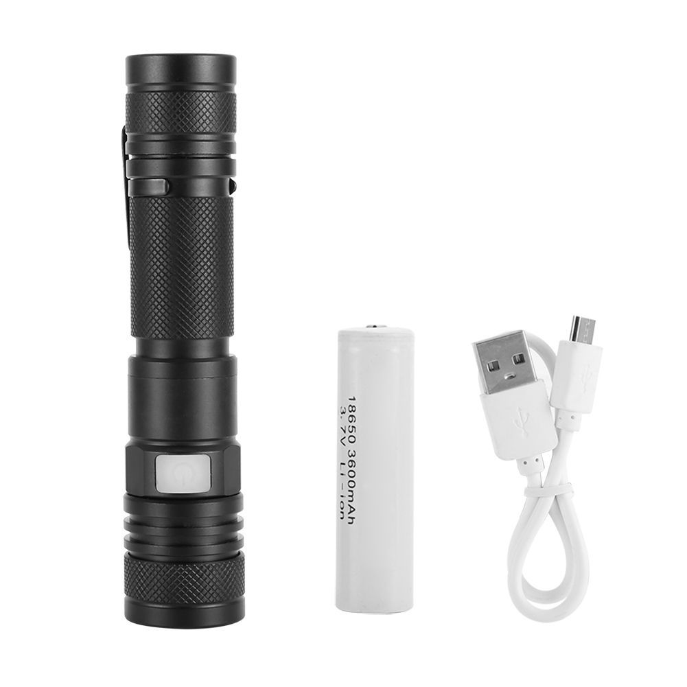Portable USB Charging LED Aluminum Waterproof Outdoor Supper Bright Emergency view 2