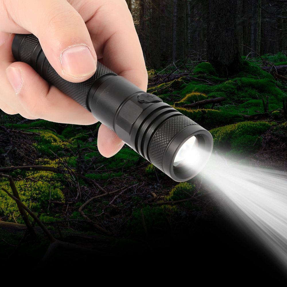 Portable USB Charging LED Aluminum Waterproof Outdoor Supper Bright Emergency view 3