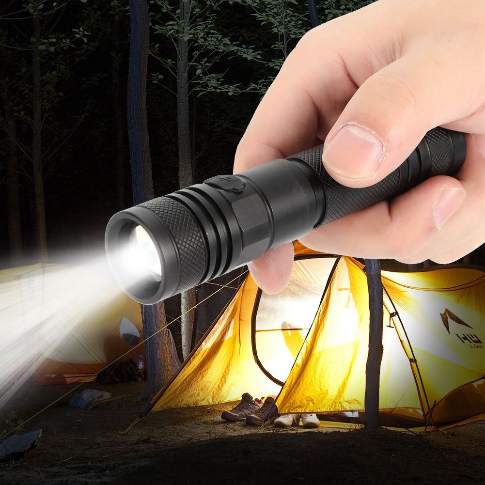 Portable USB Charging LED Aluminum Waterproof Outdoor Supper Bright Emergency view 5