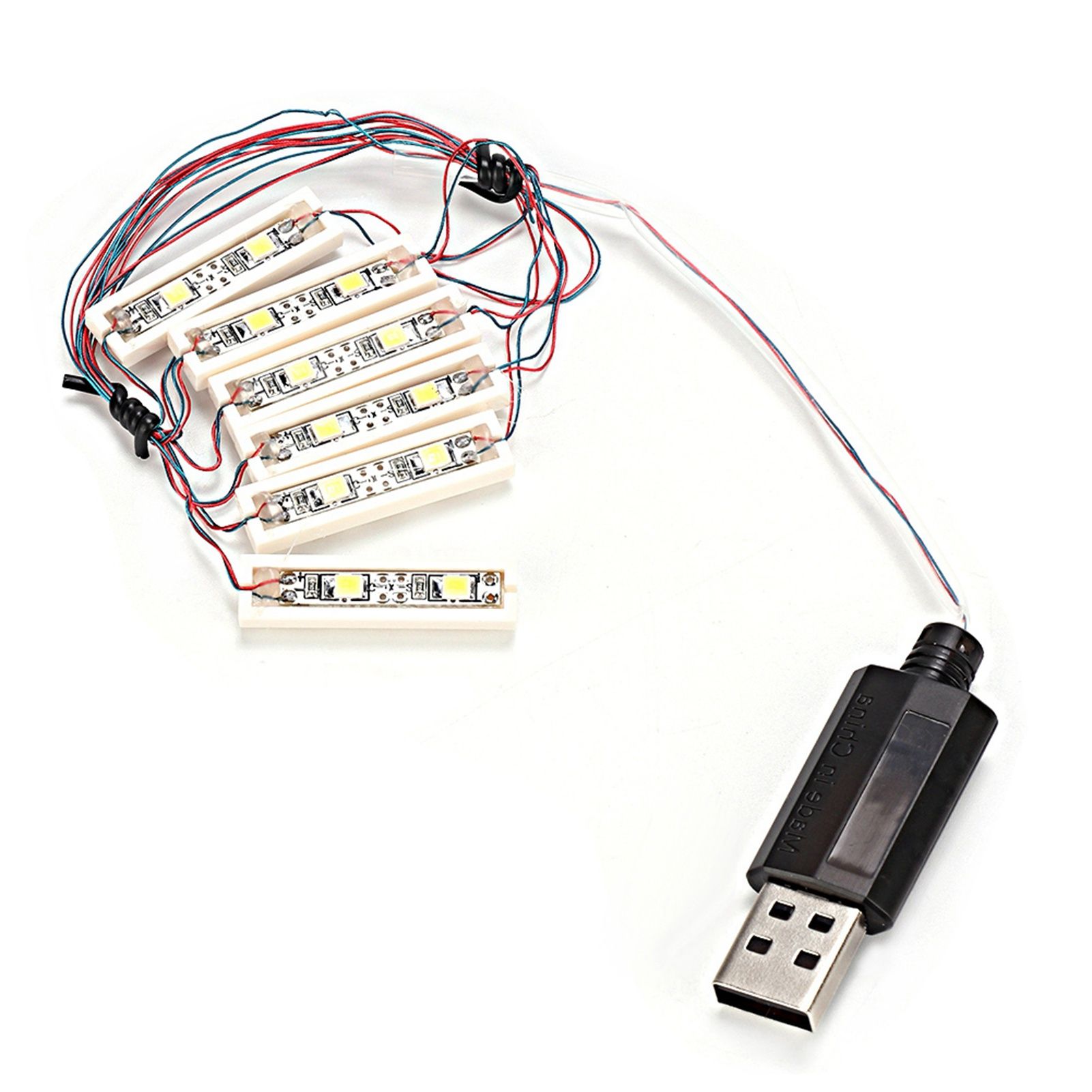 ABS Universal DIY LED Light USB Charging Shining Decoration Bricks Bartype Lamp