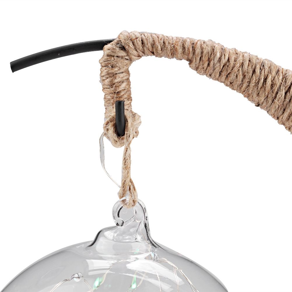 Glass Ball Moon Iron Art Decoration Night Light with LED Copper Wire Lamp view 9