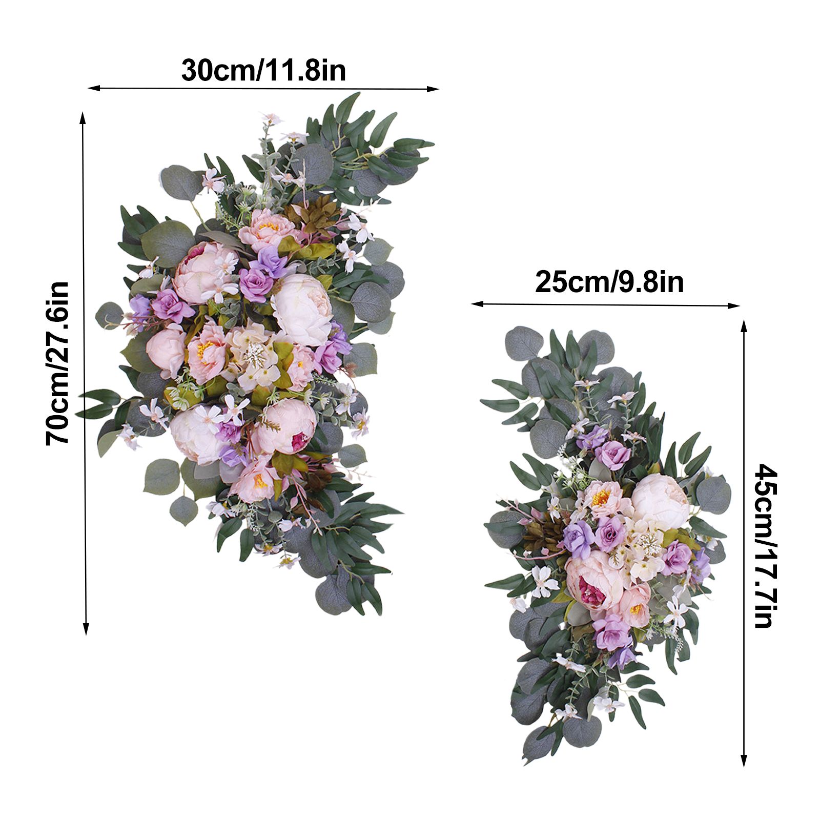 Artificial Wedding Arch Flowers Fake Faux Arch Flowers Decoration view 6