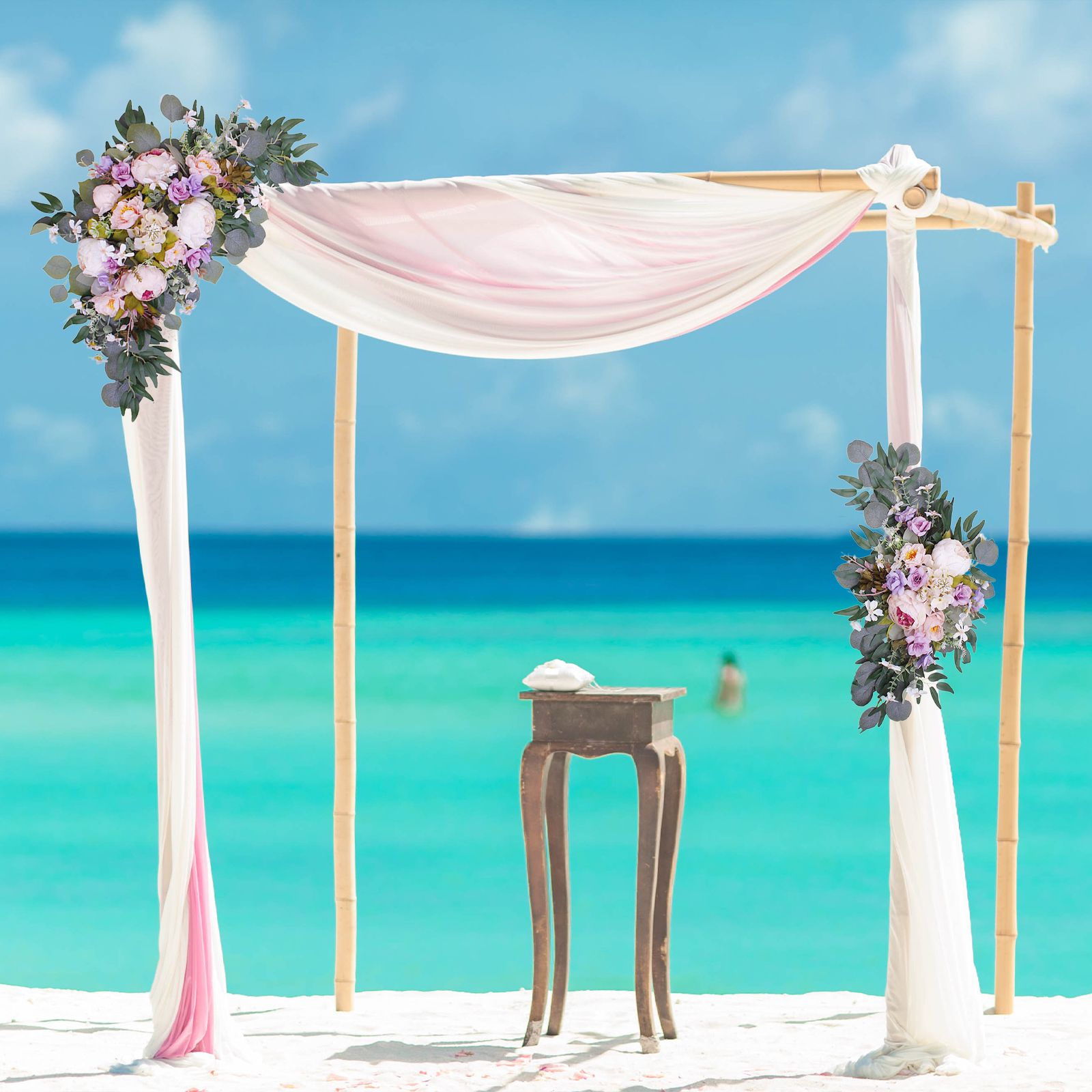 Artificial Wedding Arch Flowers Fake Faux Arch Flowers Decoration view 7