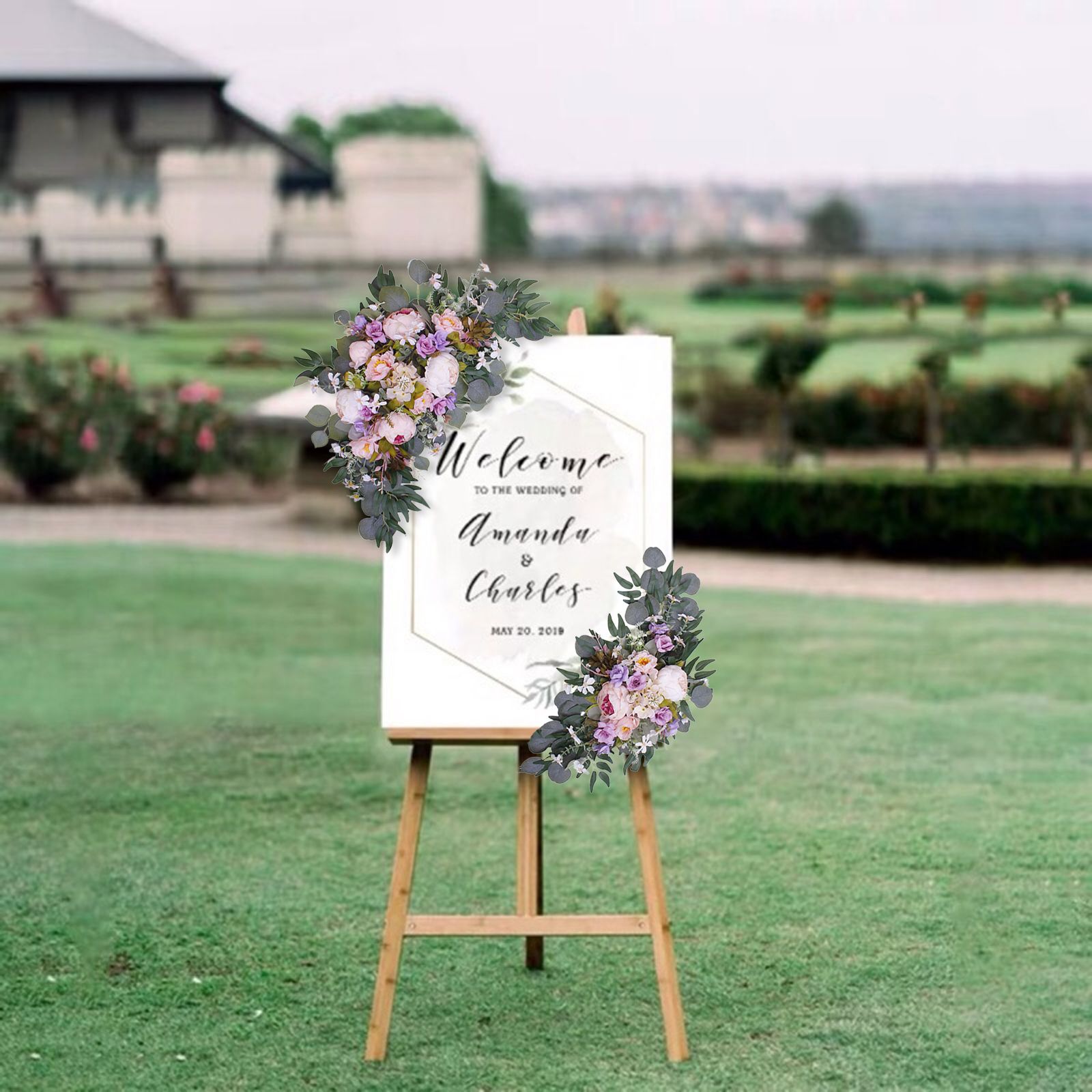Artificial Wedding Arch Flowers Fake Faux Arch Flowers Decoration view 10