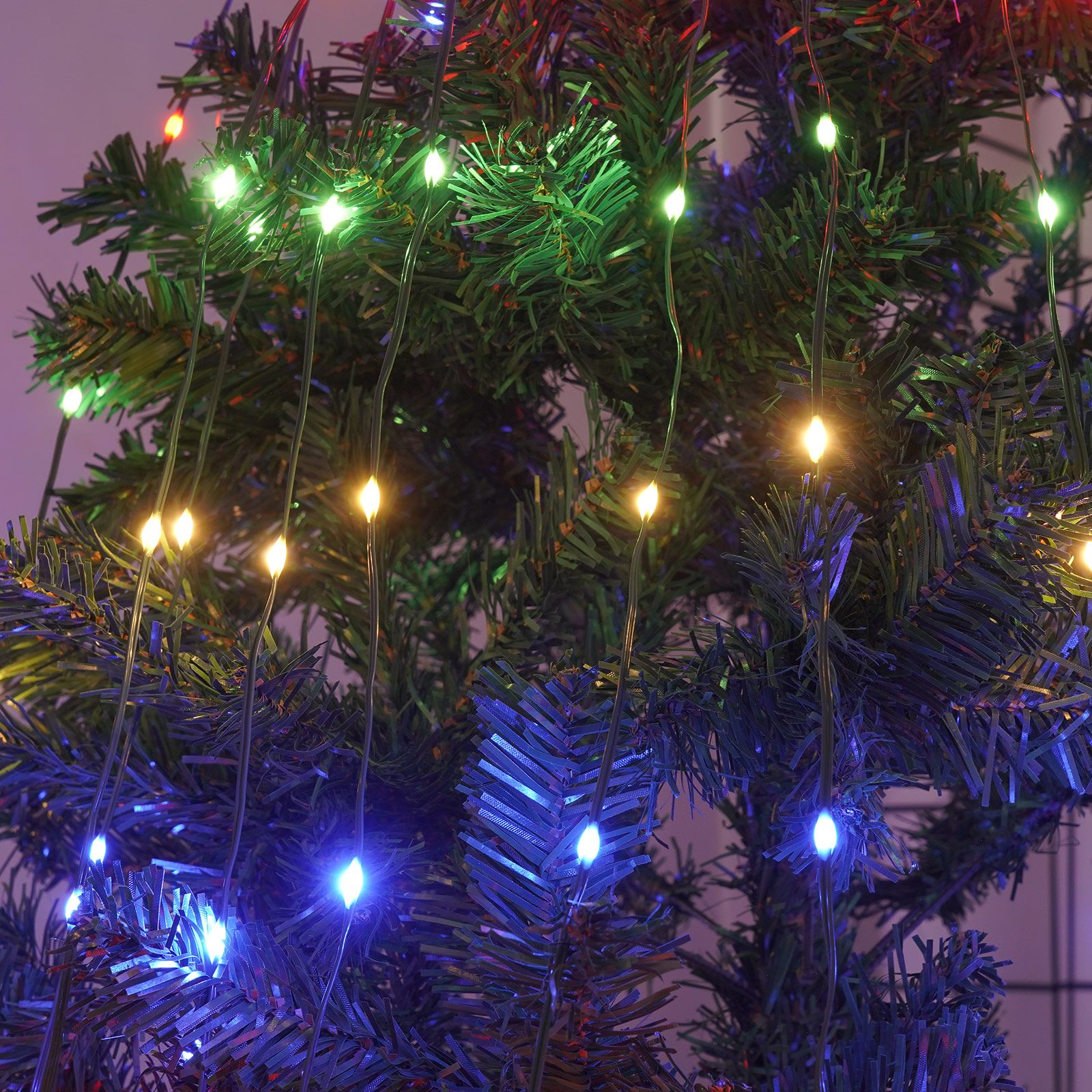 Christmas Tree Decorative Lights String Garden Layout Waterfall Lights Party view 6