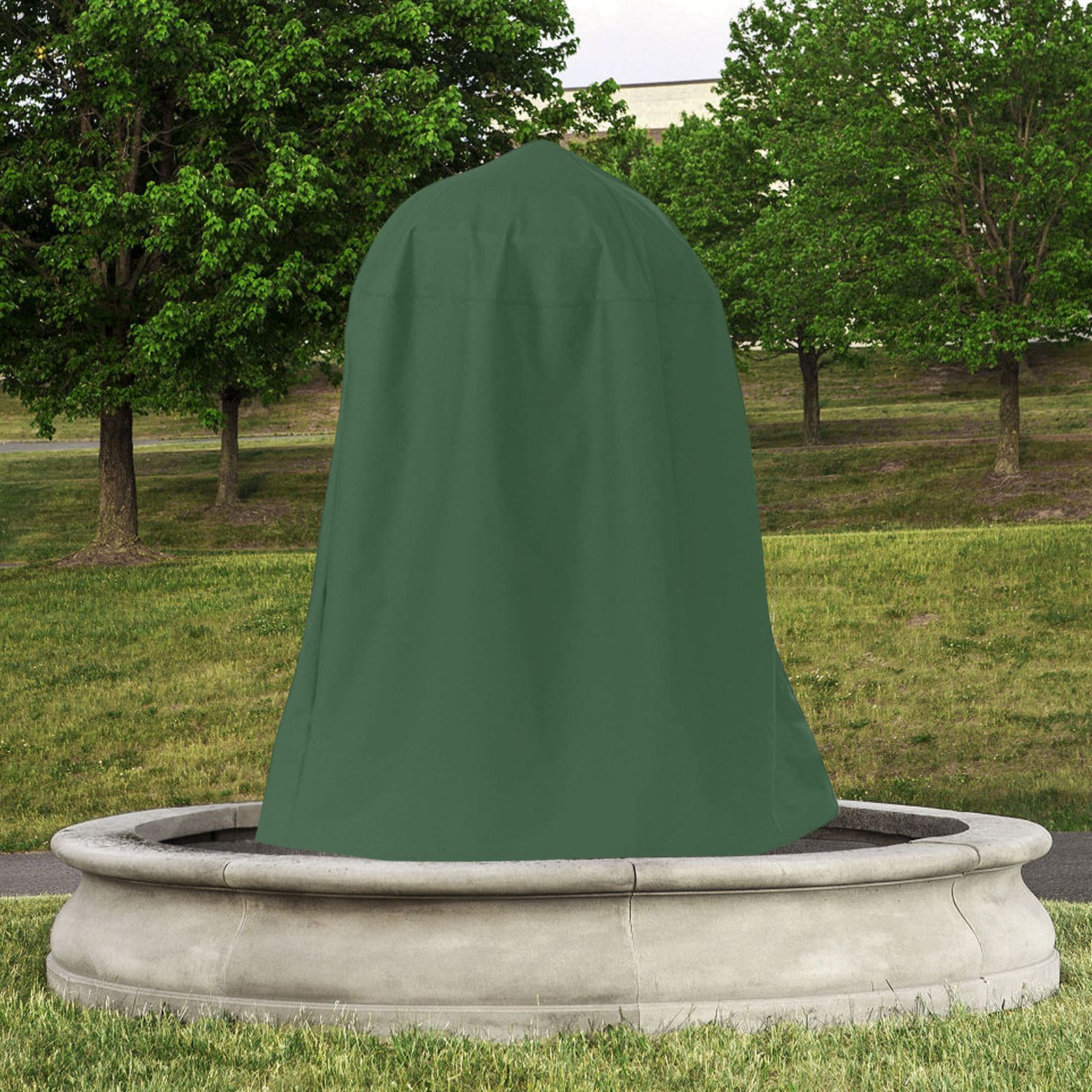 Garden Fountain Statue Protective Cover Silver Coated Oxford Cloth Waterproof view 11