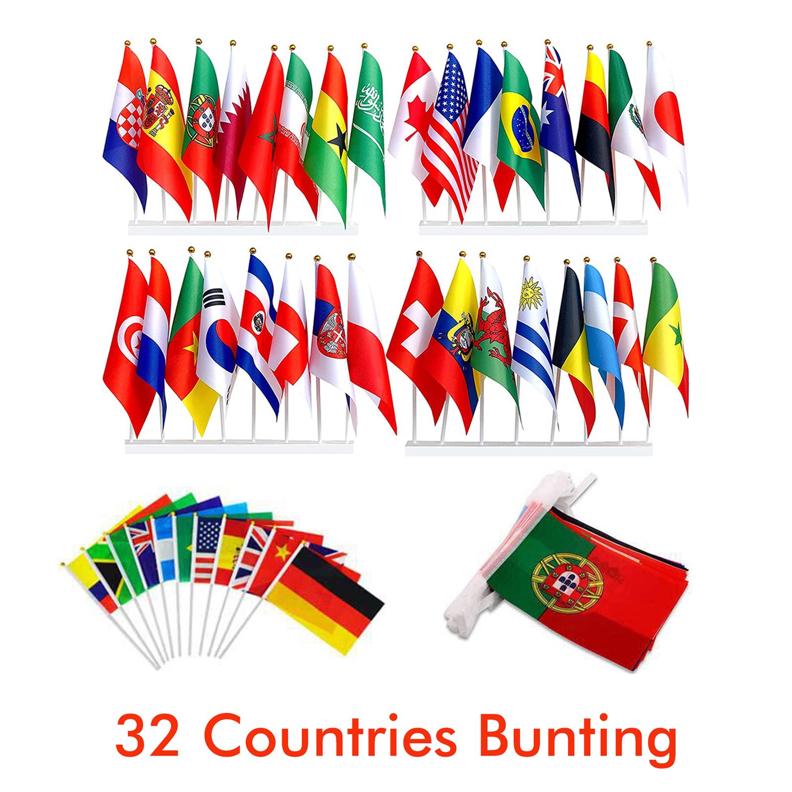 32Pcs 2022 World Cup Stick Flag view 6