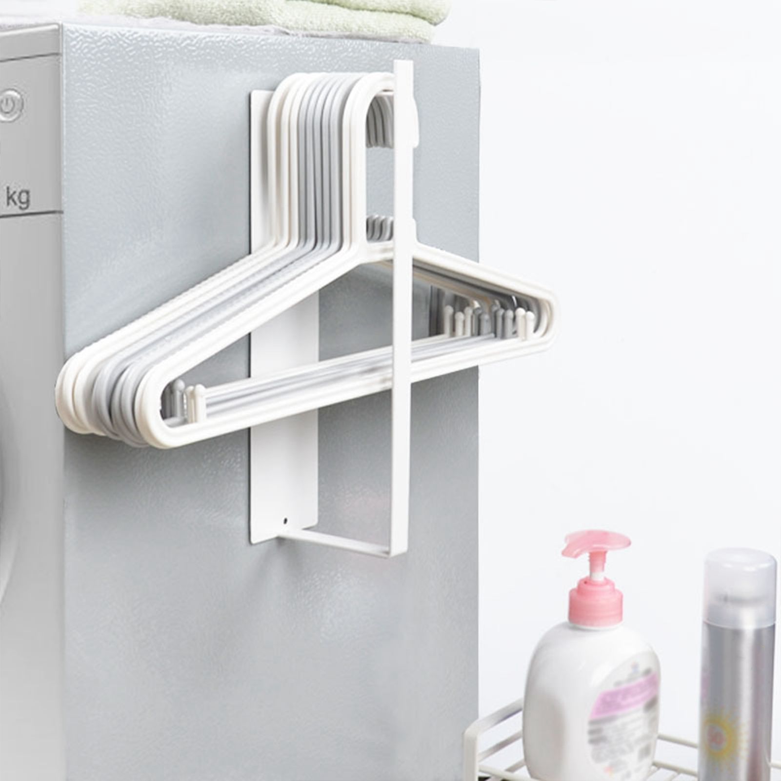 Washing Machine Side Hanger Non Punching Magnetic Hanger Storage Rack view 7