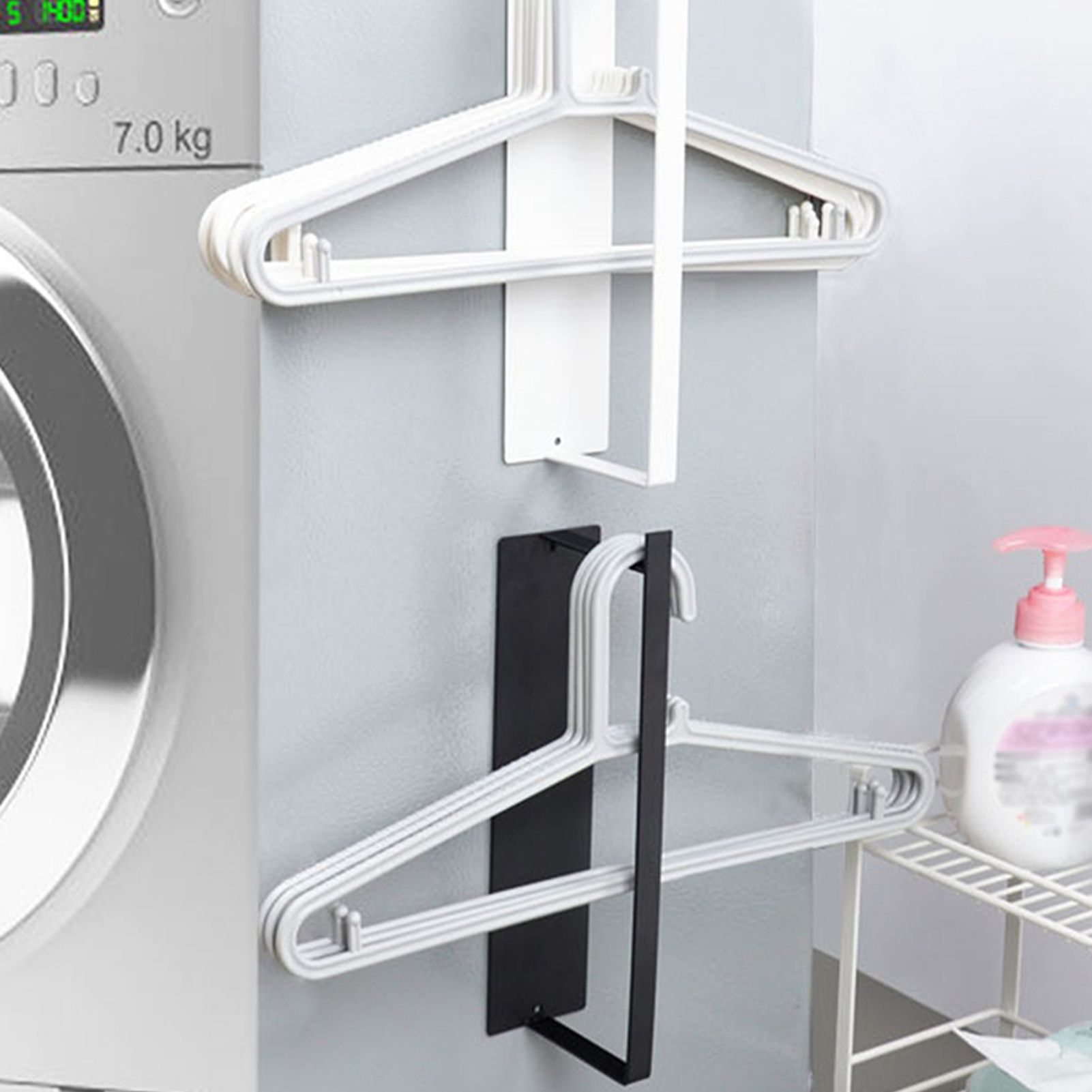 Washing Machine Side Hanger Non Punching Magnetic Hanger Storage Rack view 10